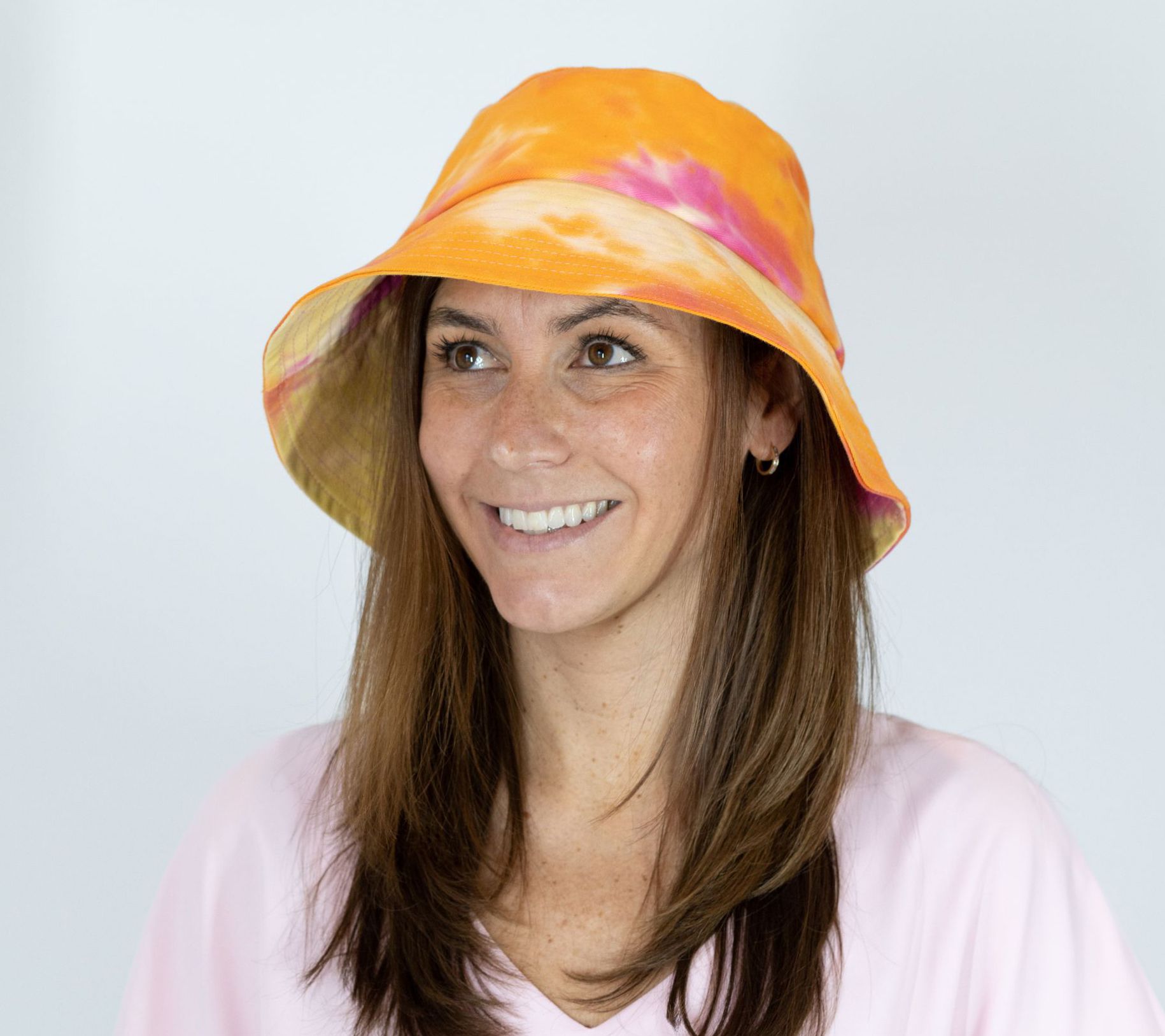 Sprigs Tie Dye Bucket Hat W  Adjustable Ribbontie - Qvc.com