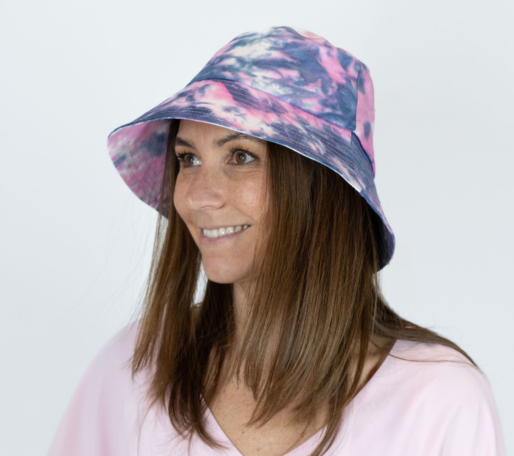 Sprigs  Tie Dye Bucket hat w/ Adjustable RibbonTie