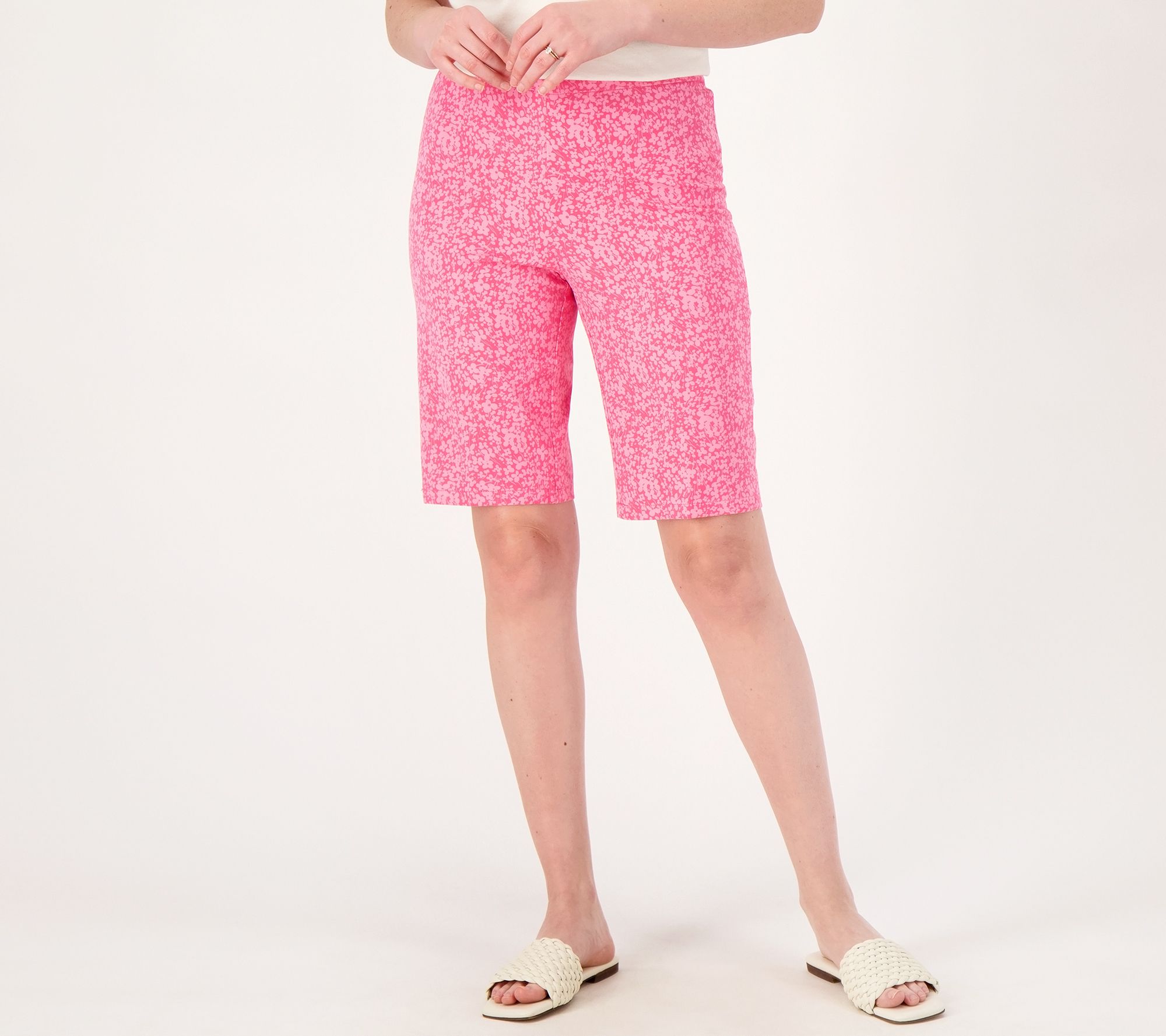 "As Is" Isaac Mizrahi Live Petite 24/7 Stretch Bermuda Shorts