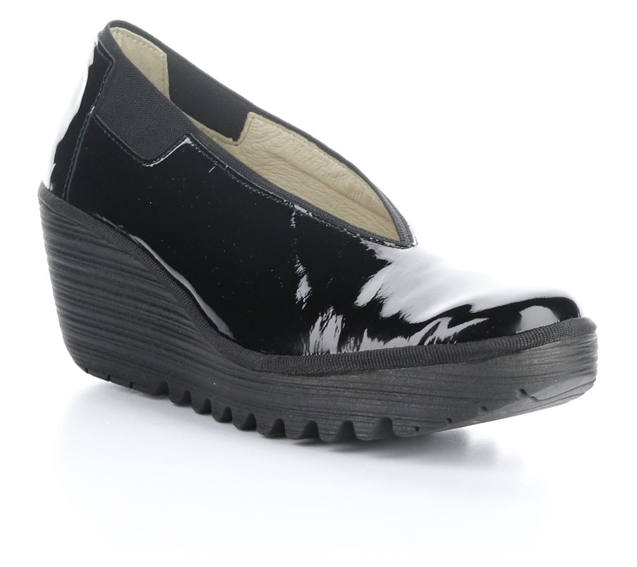 Fly London Patent Leather Wedges - Yoza - QVC.com