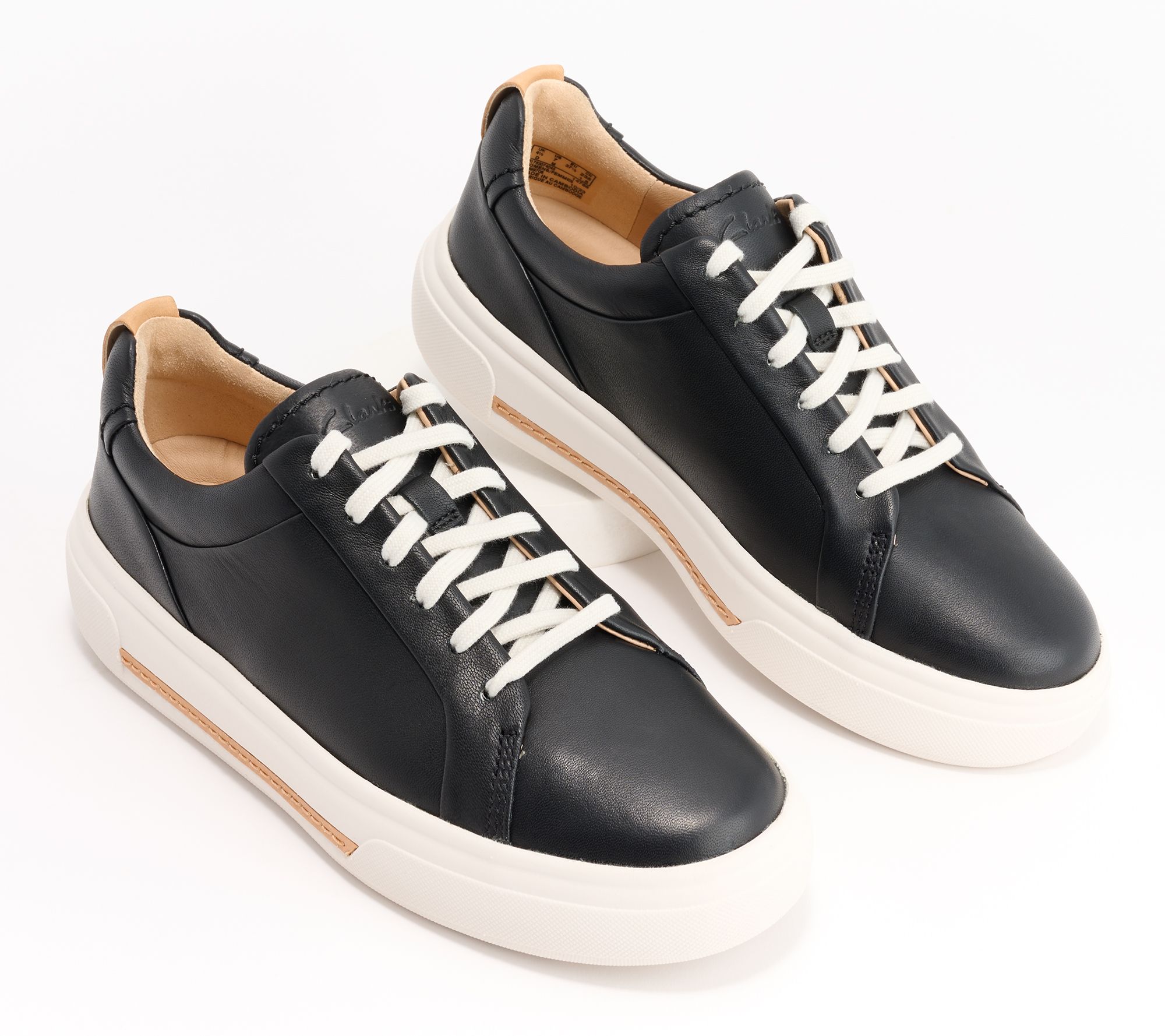 Clarks Signature Leather Sneakers - Hollyhock Walk