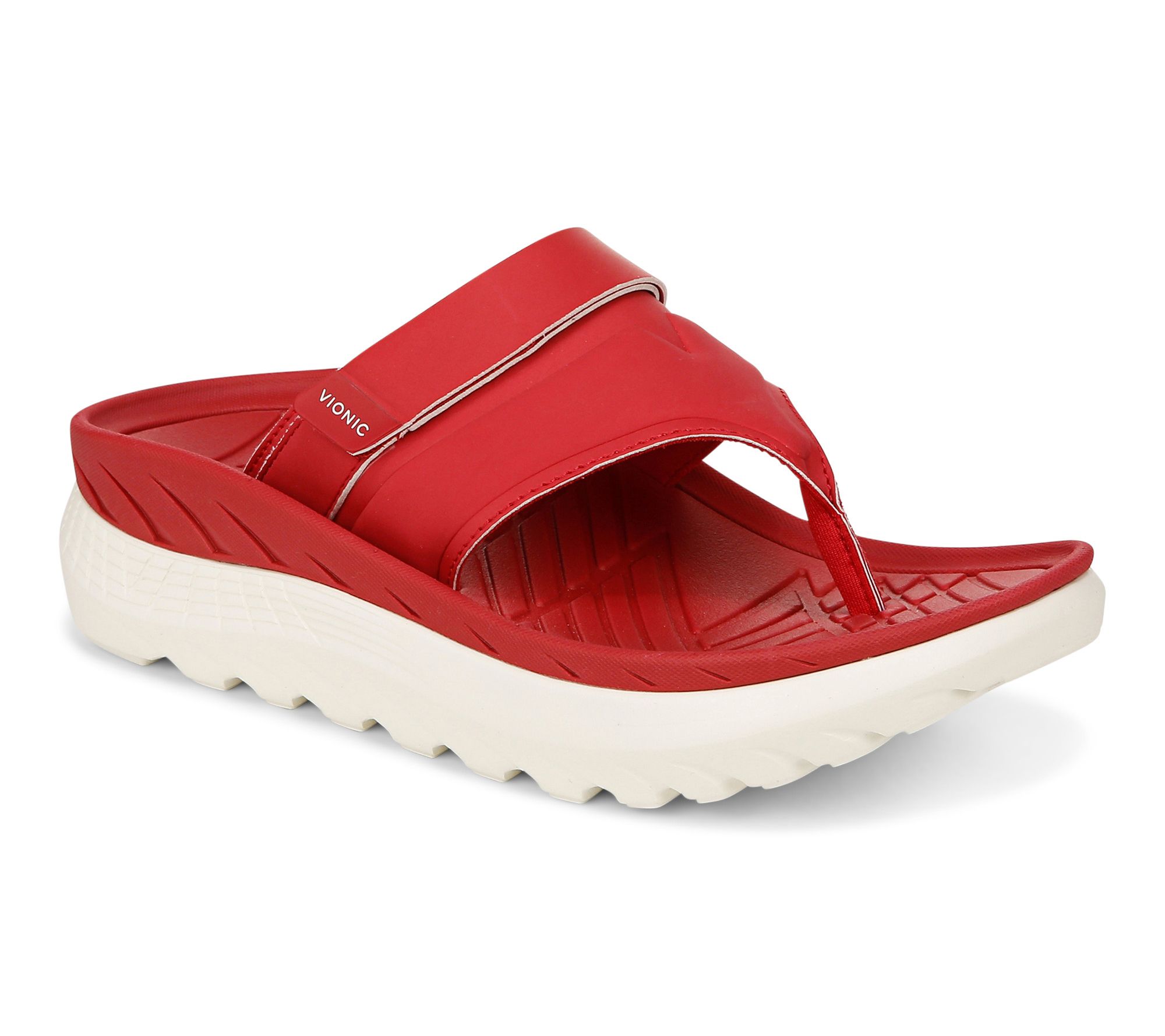 Vionic Patent Leather Thong Sandals - Tide Sport 