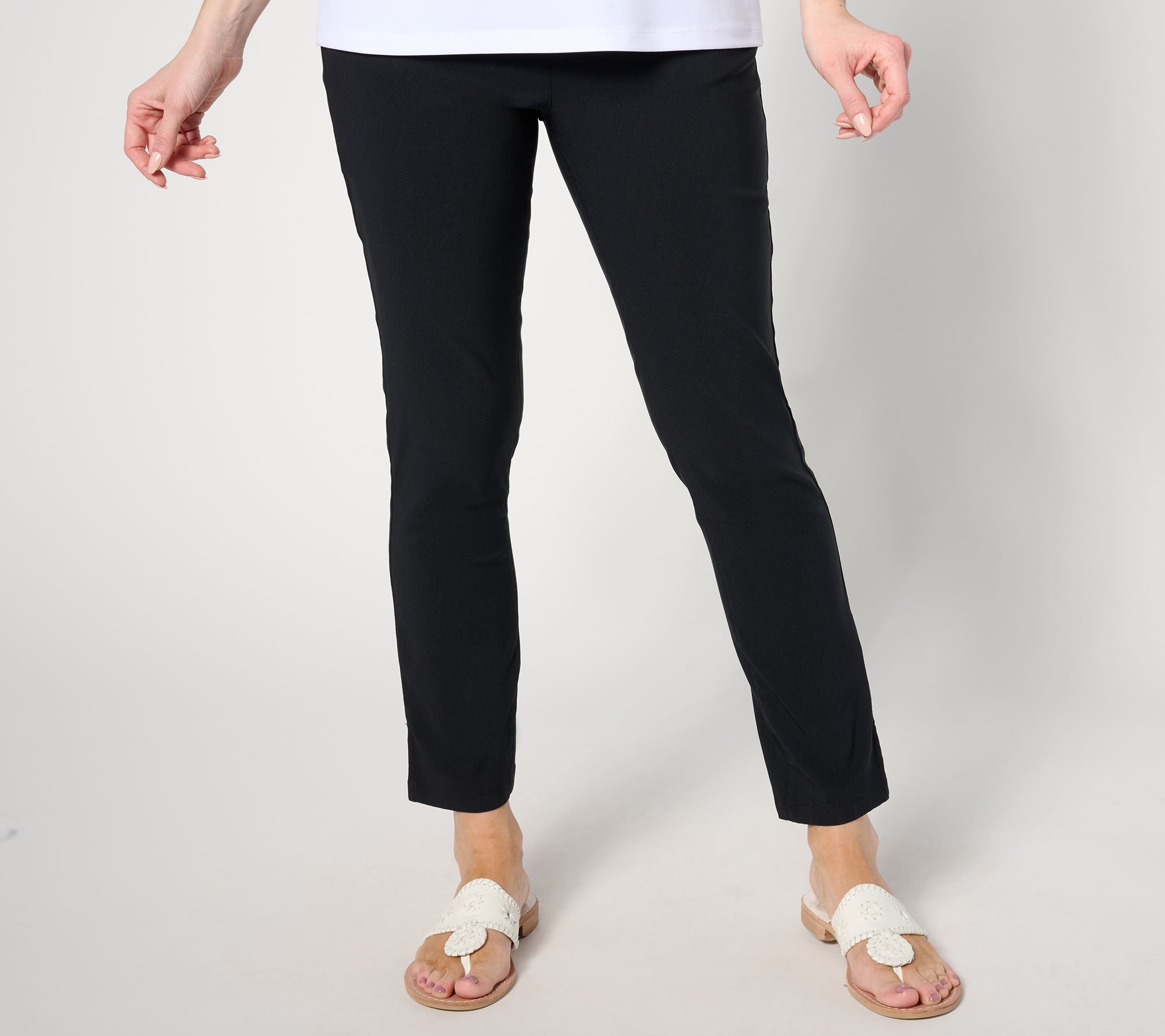Denim & Co. Petite Smart Stretch Air Slim Leg Ankle Pant
