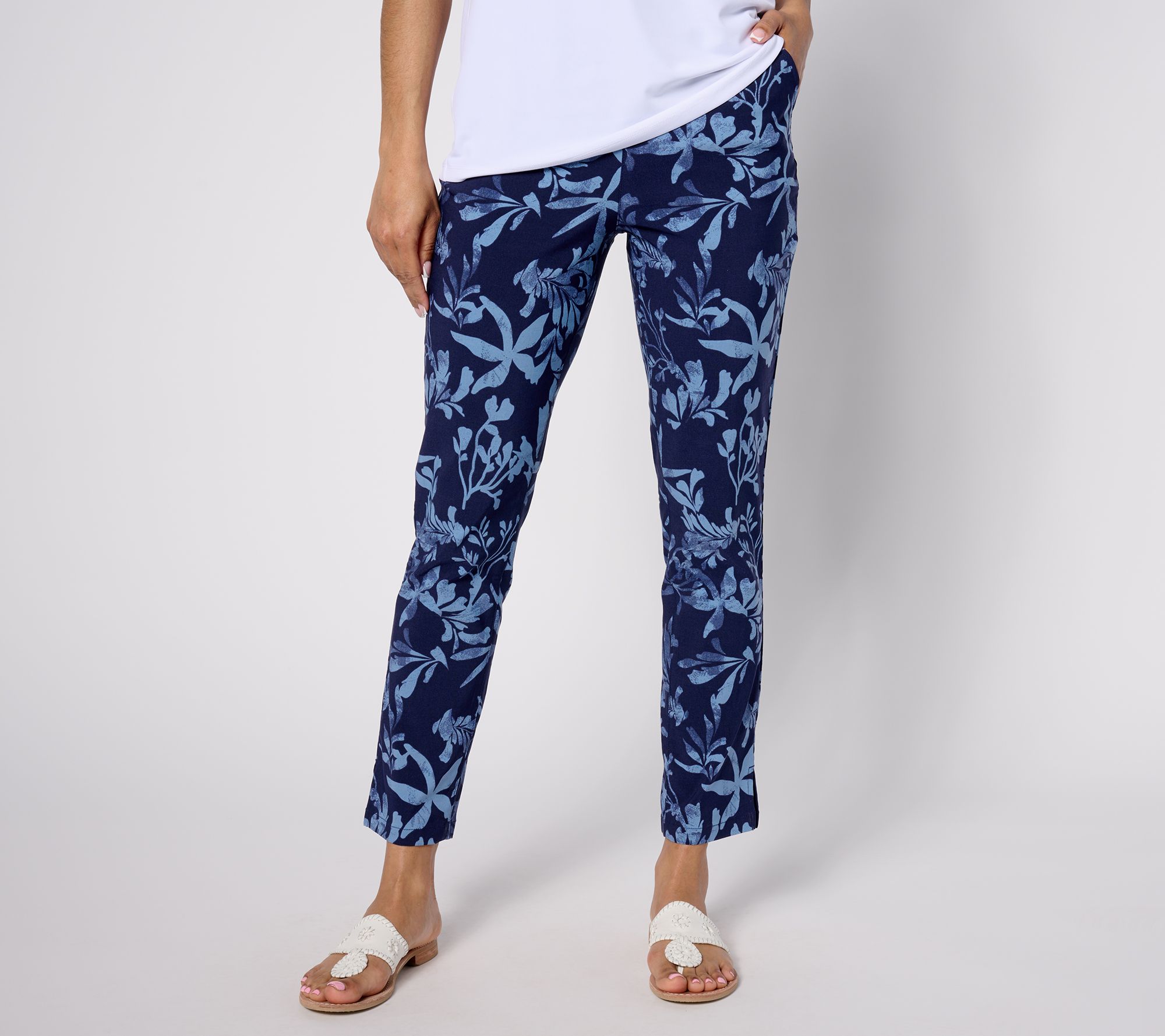 Denim & Co. Petite Smart Stretch Air Slim Leg Ankle Pant