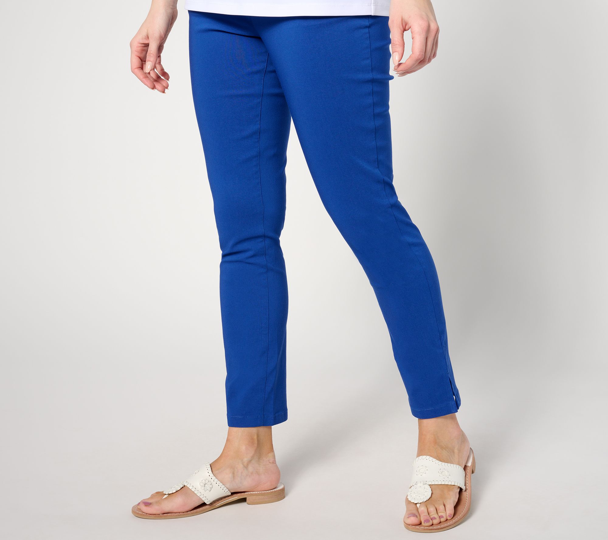 Denim & Co. Petite Smart Stretch Air Slim Leg Ankle Pant