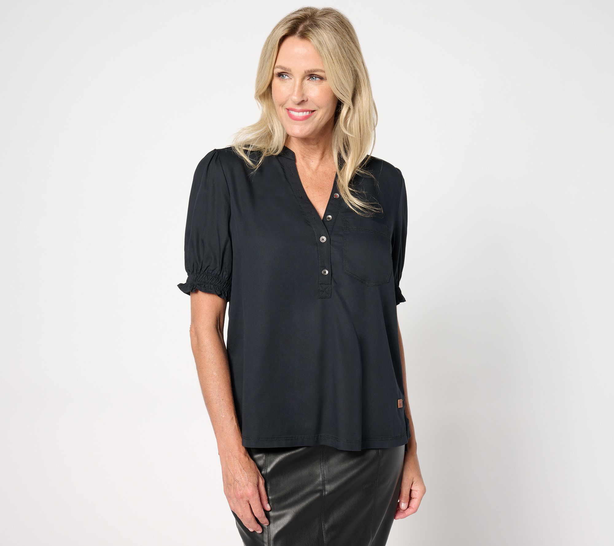 Peace Love World Lyocell Short Sleeve Shirt