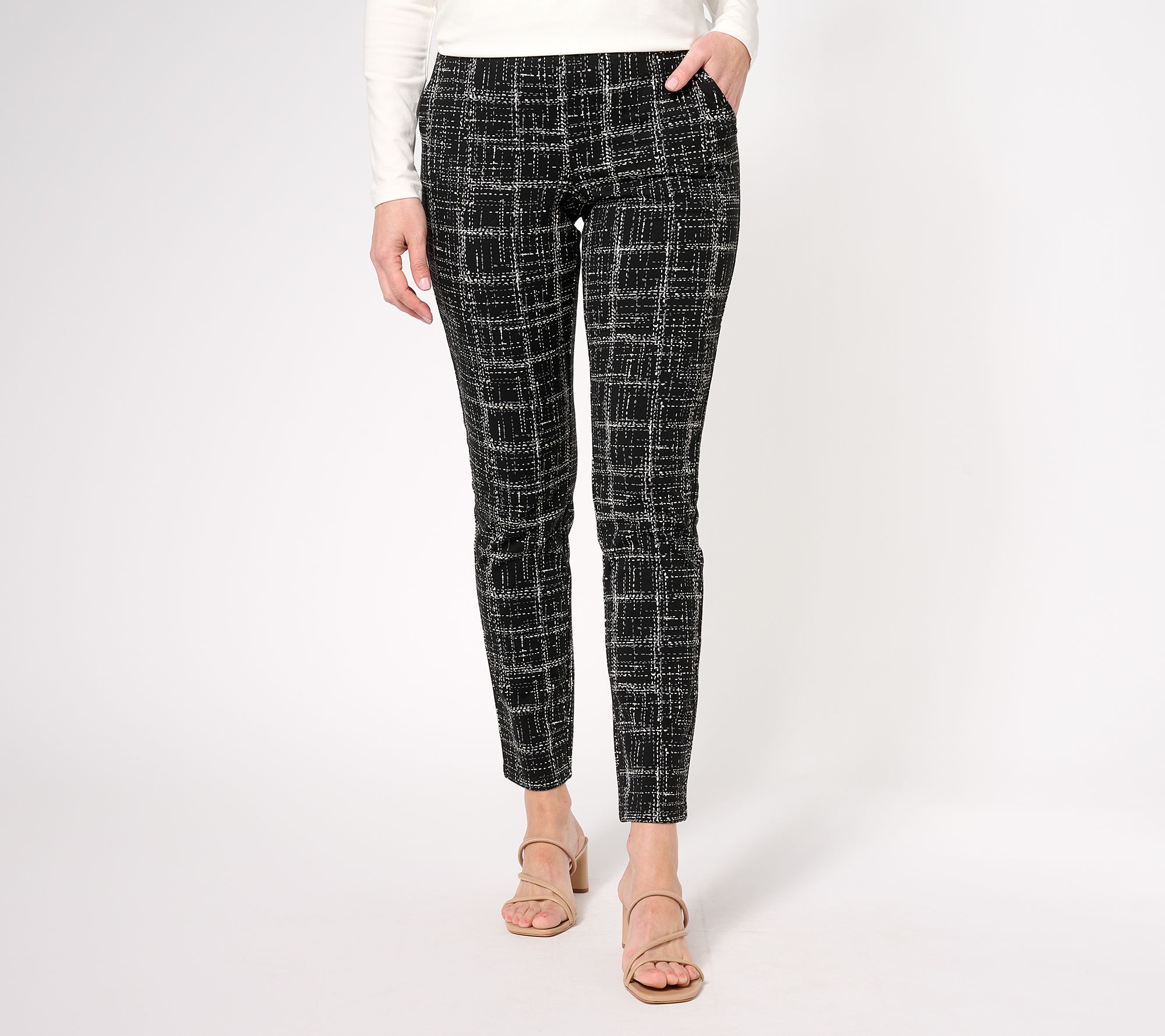 "As Is" Denim & Co. Active Regular Duo Stretch Slim Straight Pant