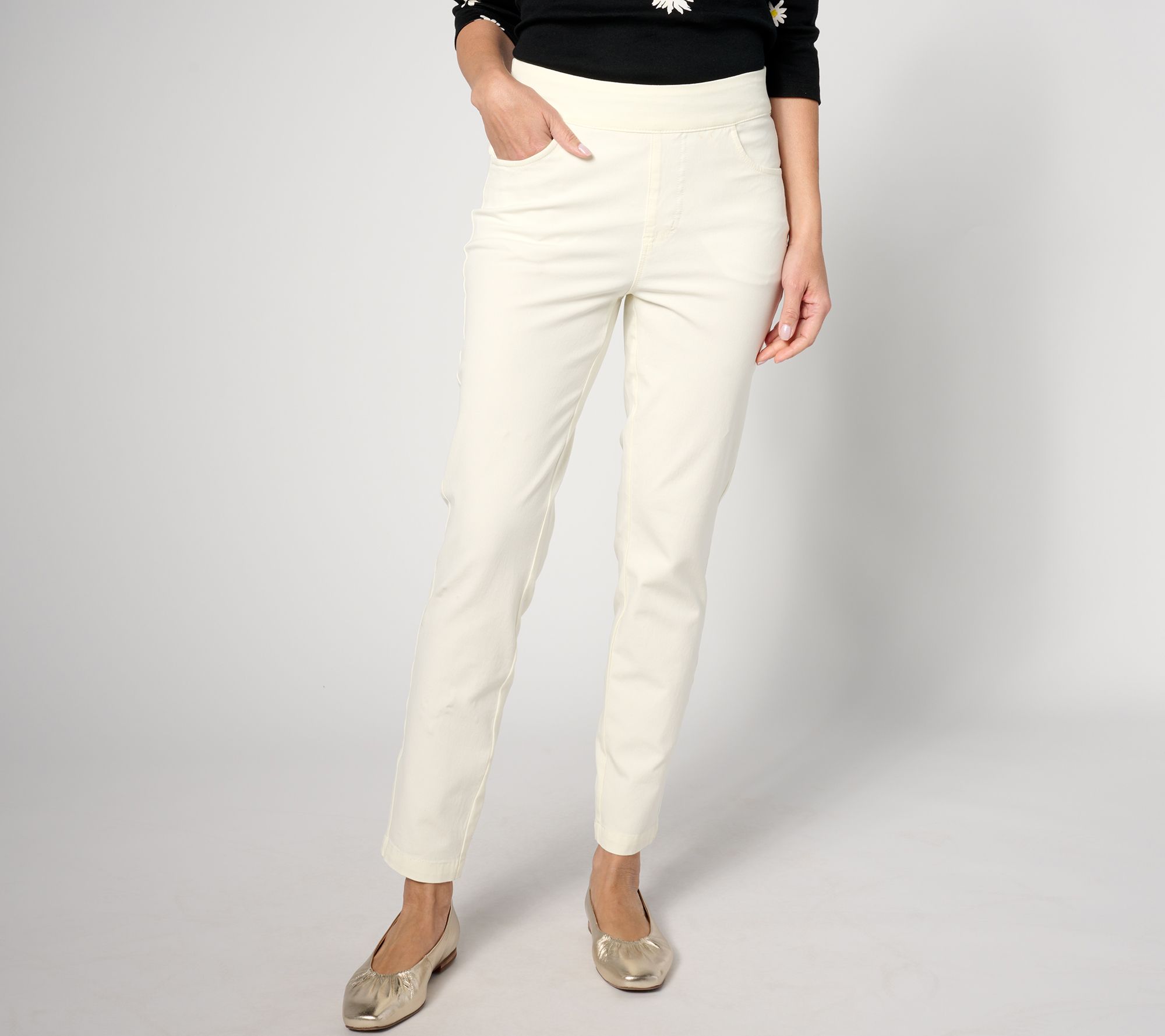 "As Is" AnyBody Regular Stretch Twill Slim Straight Pant