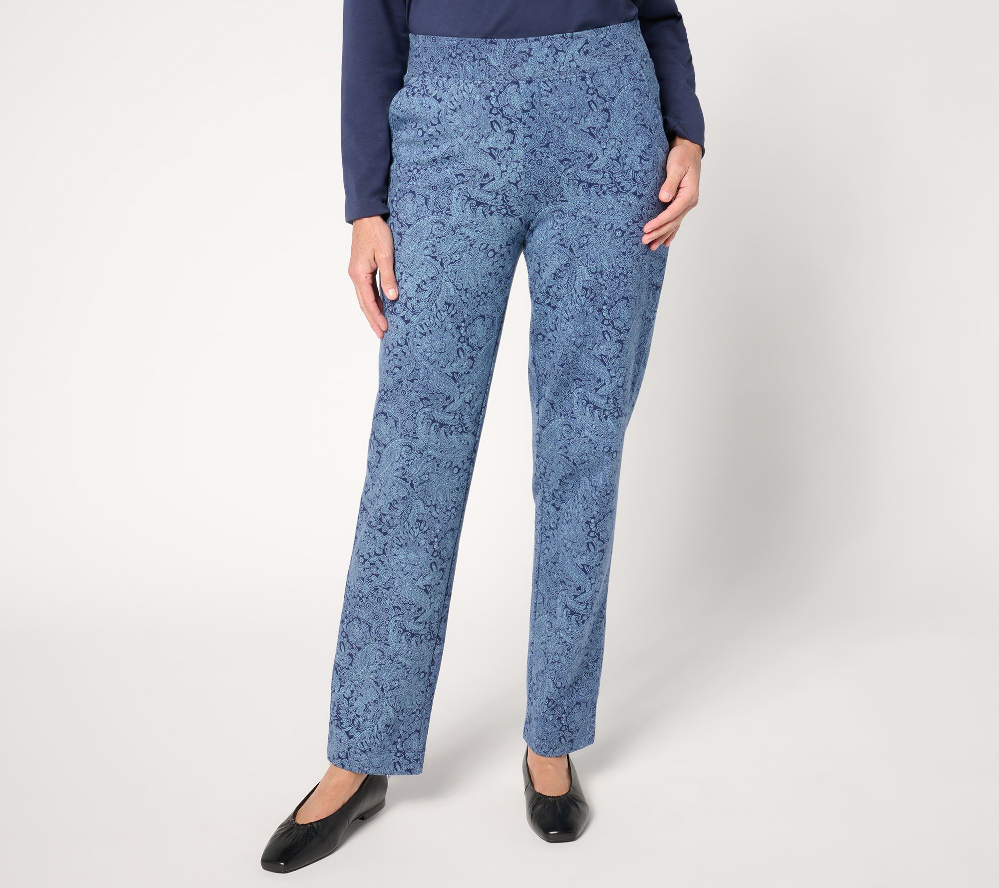 Denim & Co. Tall Any Day Duo Stretch Straight-Leg Pants
