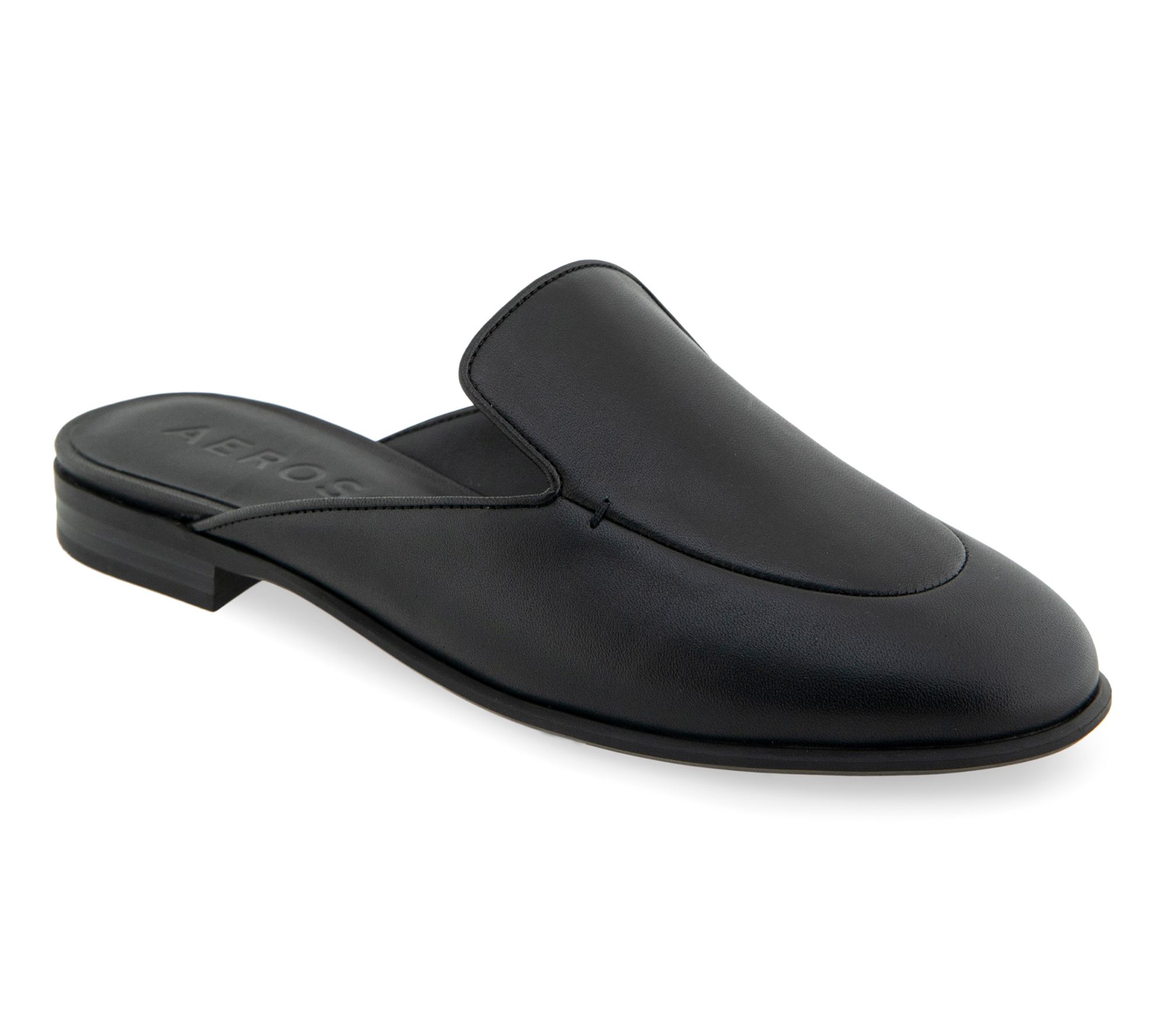 Aerosoles Almond Toe Leather Slip-On Mule - Wilda