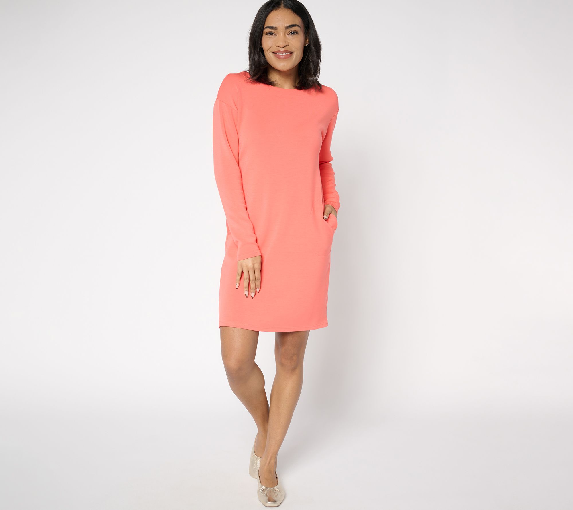 Belle by Kim Gravel Petite ScubaLuxe Dress with Pockets