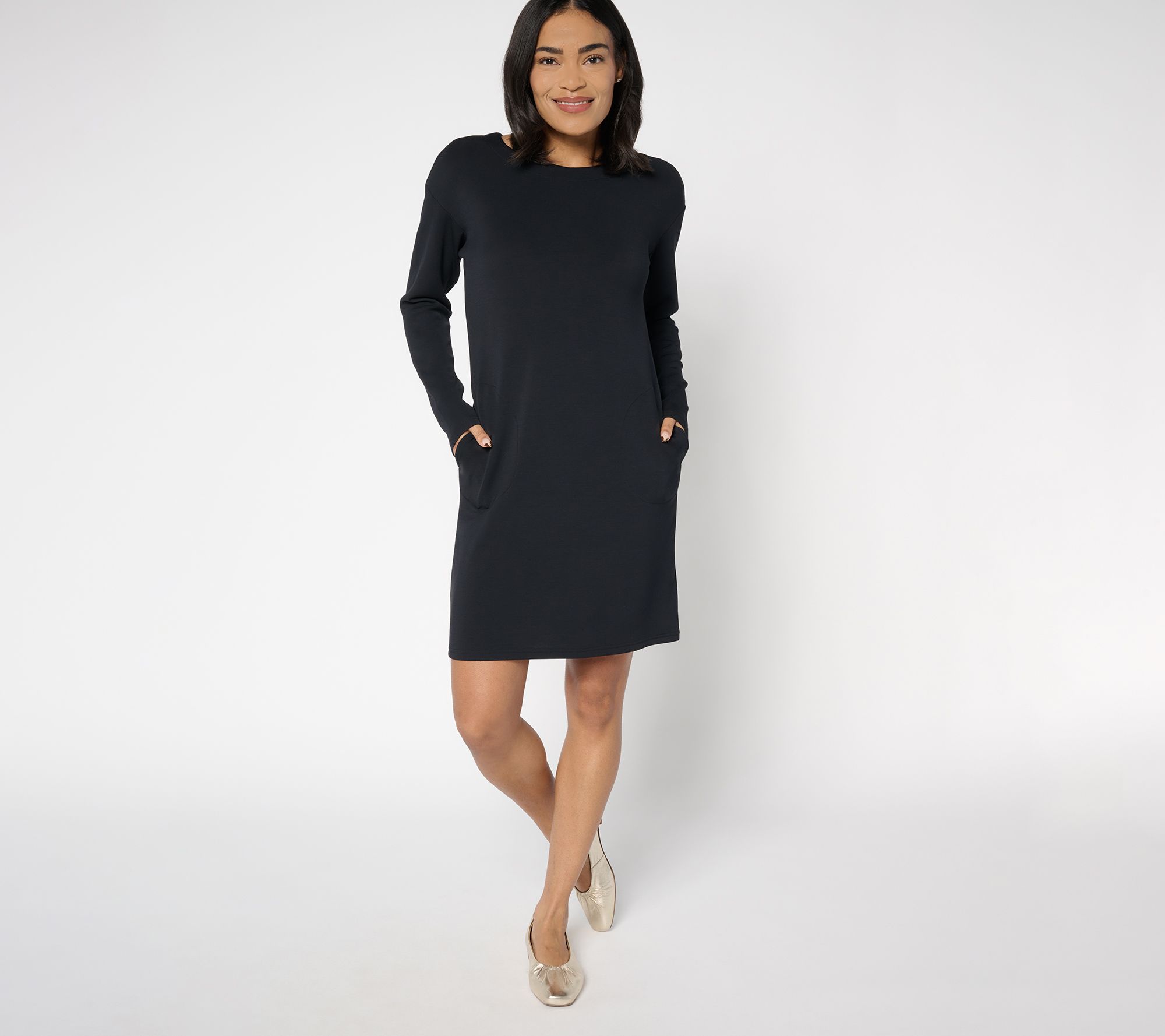 Belle by Kim Gravel Petite ScubaLuxe Dress with Pockets