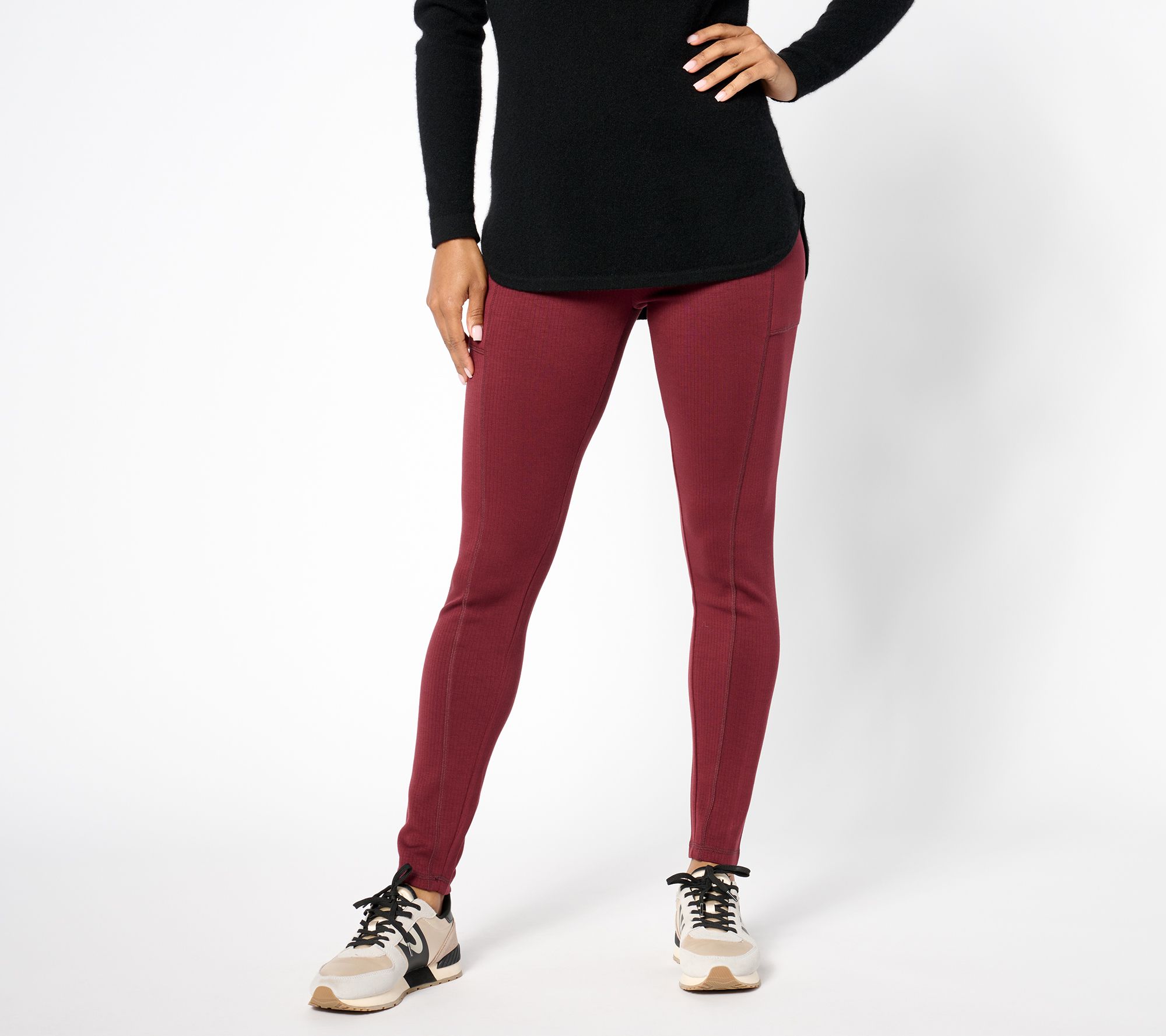 "As Is" LOGO Life by Lori Goldstein Pet Front Seam Pull On Legging