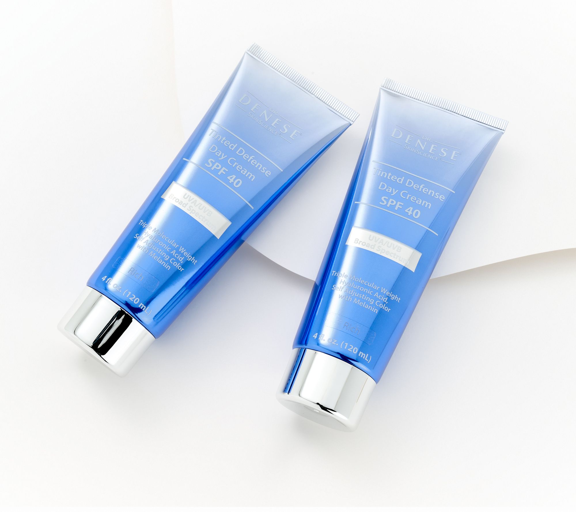 Dr. Denese SPF40 UVA/UVB Tinted Defense Day Cream 4oz Duo