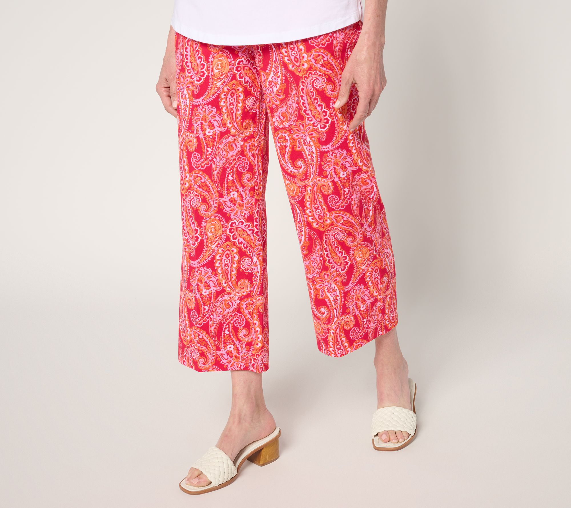 Isaac Mizrahi Live! Petite On-the-Go Crepe Straight Leg Pants