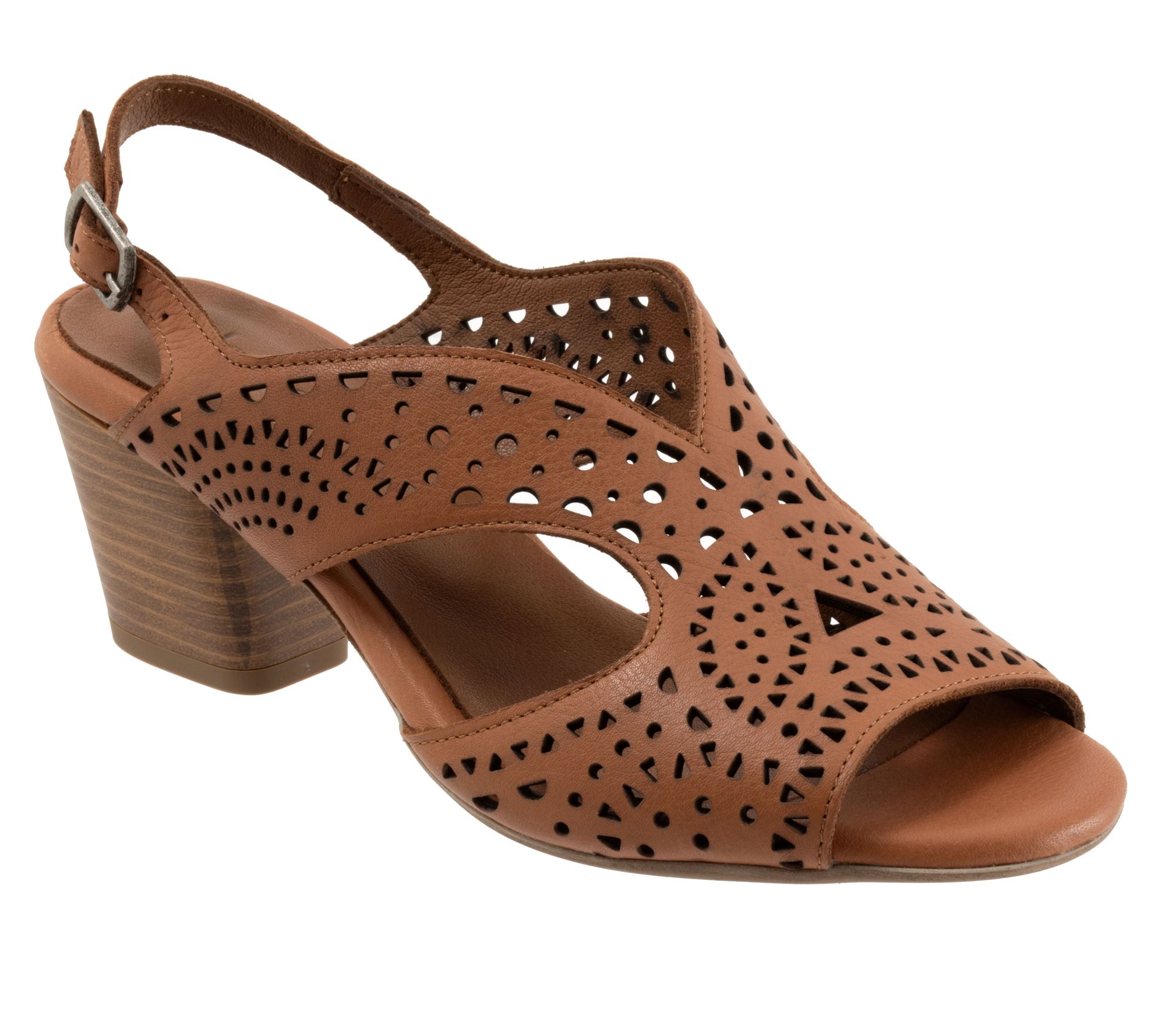 Bueno Leather Heeled Sandals - Caroline