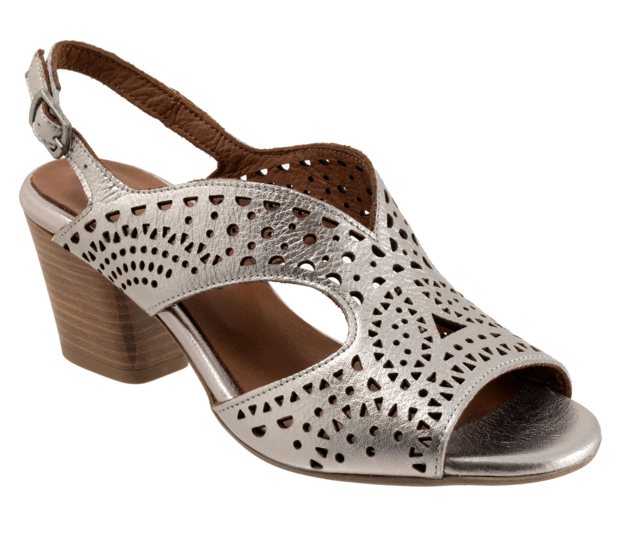 Bueno Leather Heeled Sandals - Caroline