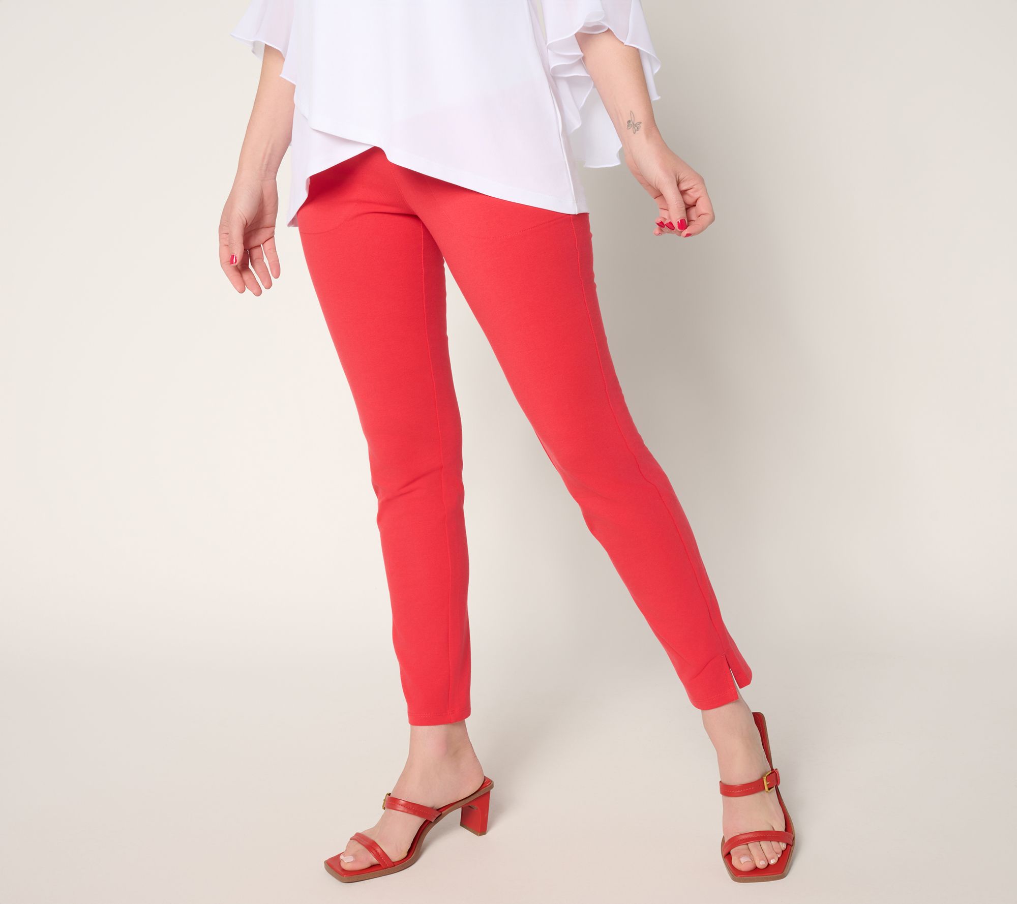 Wicked by Women with Control Knit Petite Slim Leg Pant