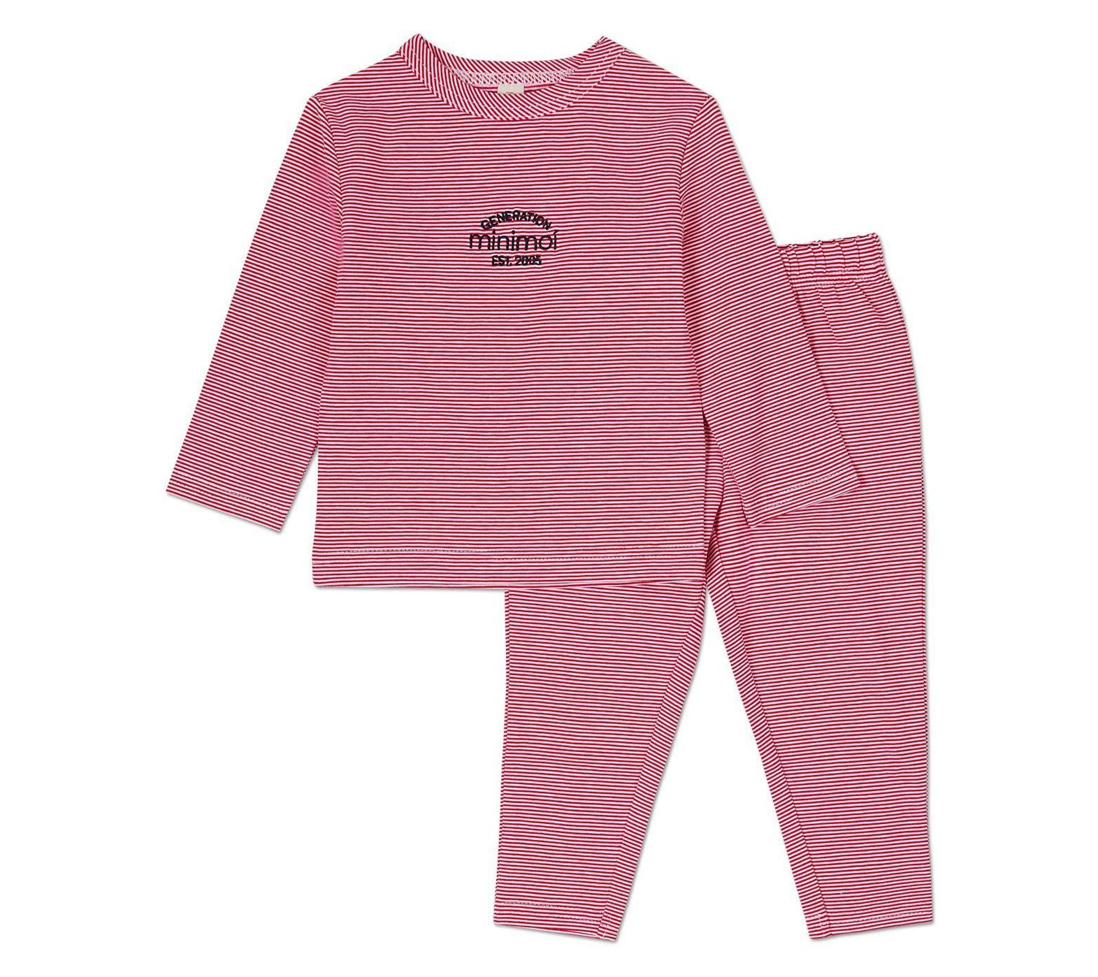 MiniMoi Girls Mini-Stripe Pajama Set