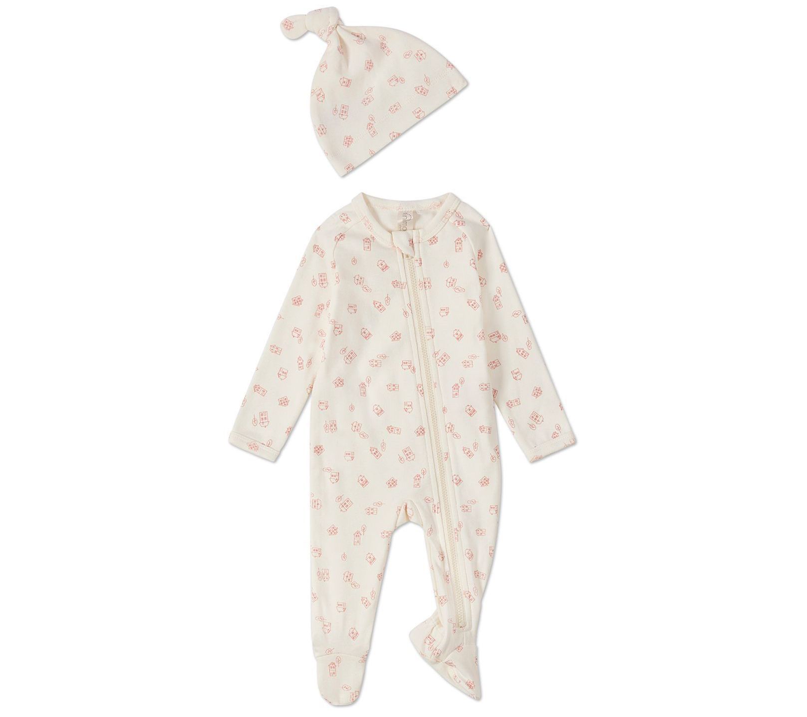 MiniMoi Baby Love is Home Stretch Cotton FootieSet