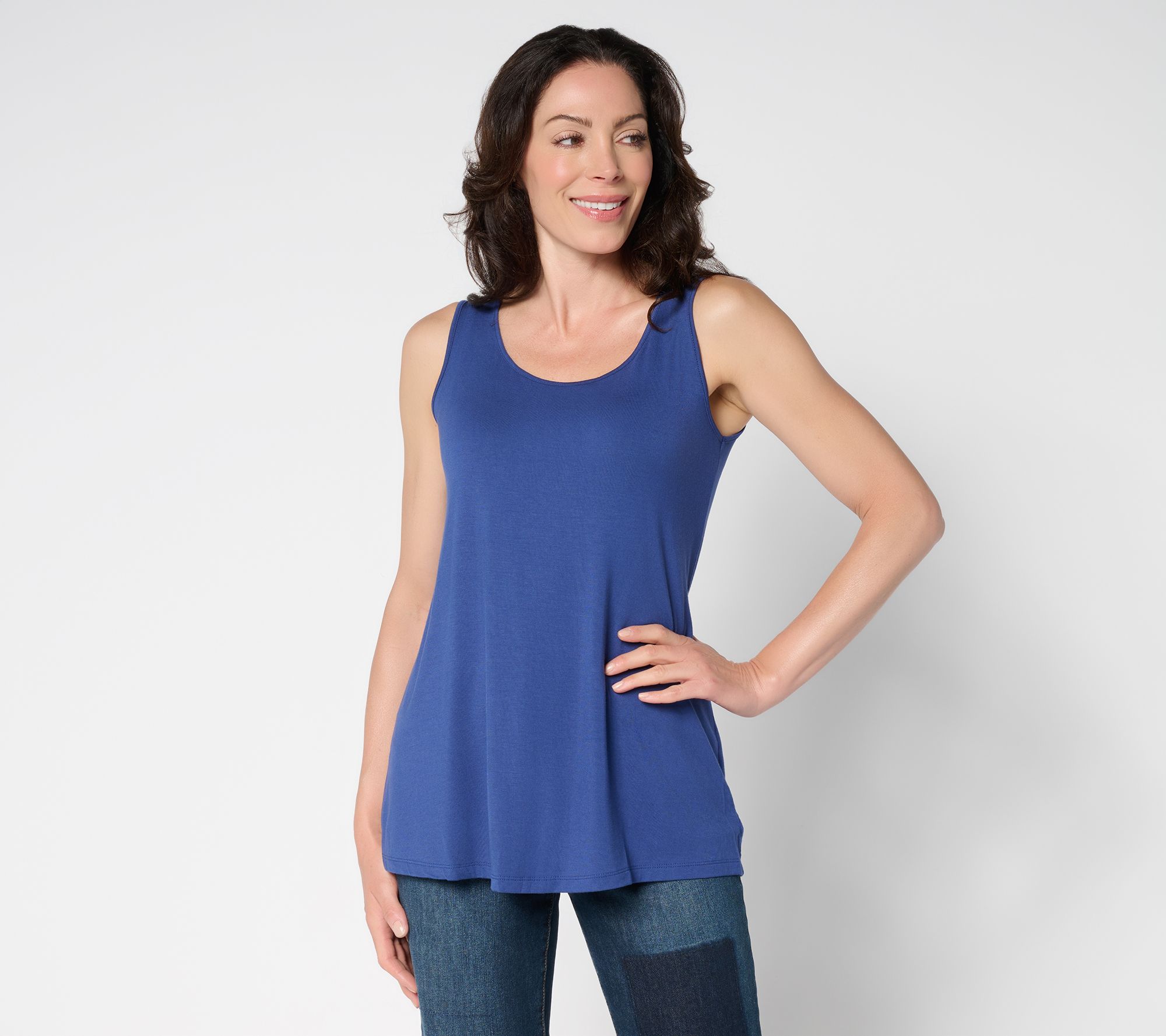 LOGO Layers by Lori Goldstein Knit Essential Tank - QVC.com