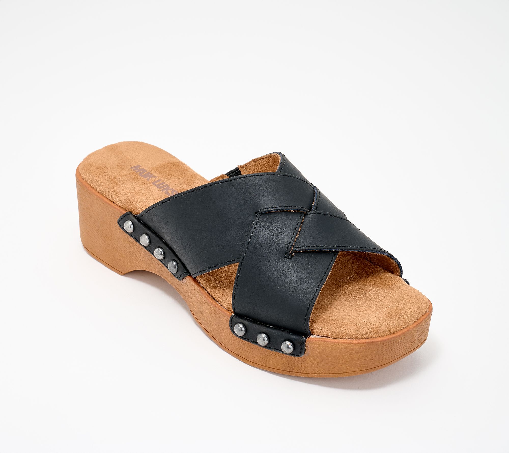 Muk Luks Criss-Cross Slide Sandals - Cadence