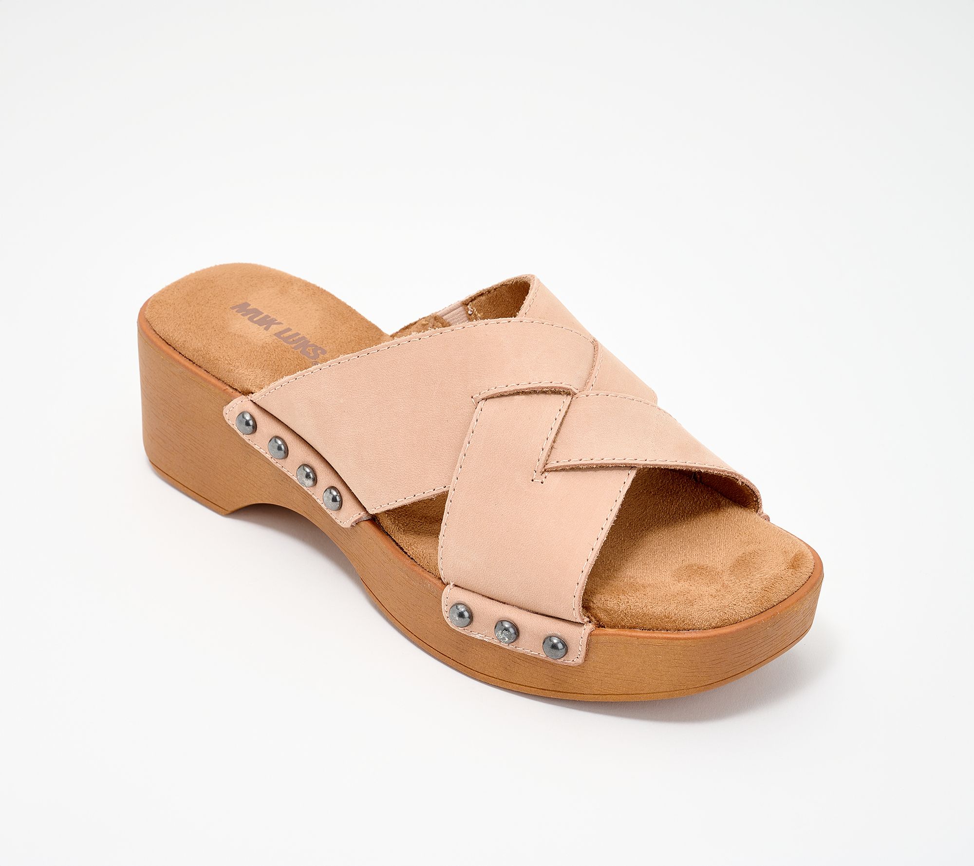 Muk Luks Criss-Cross Slide Sandals - Cadence