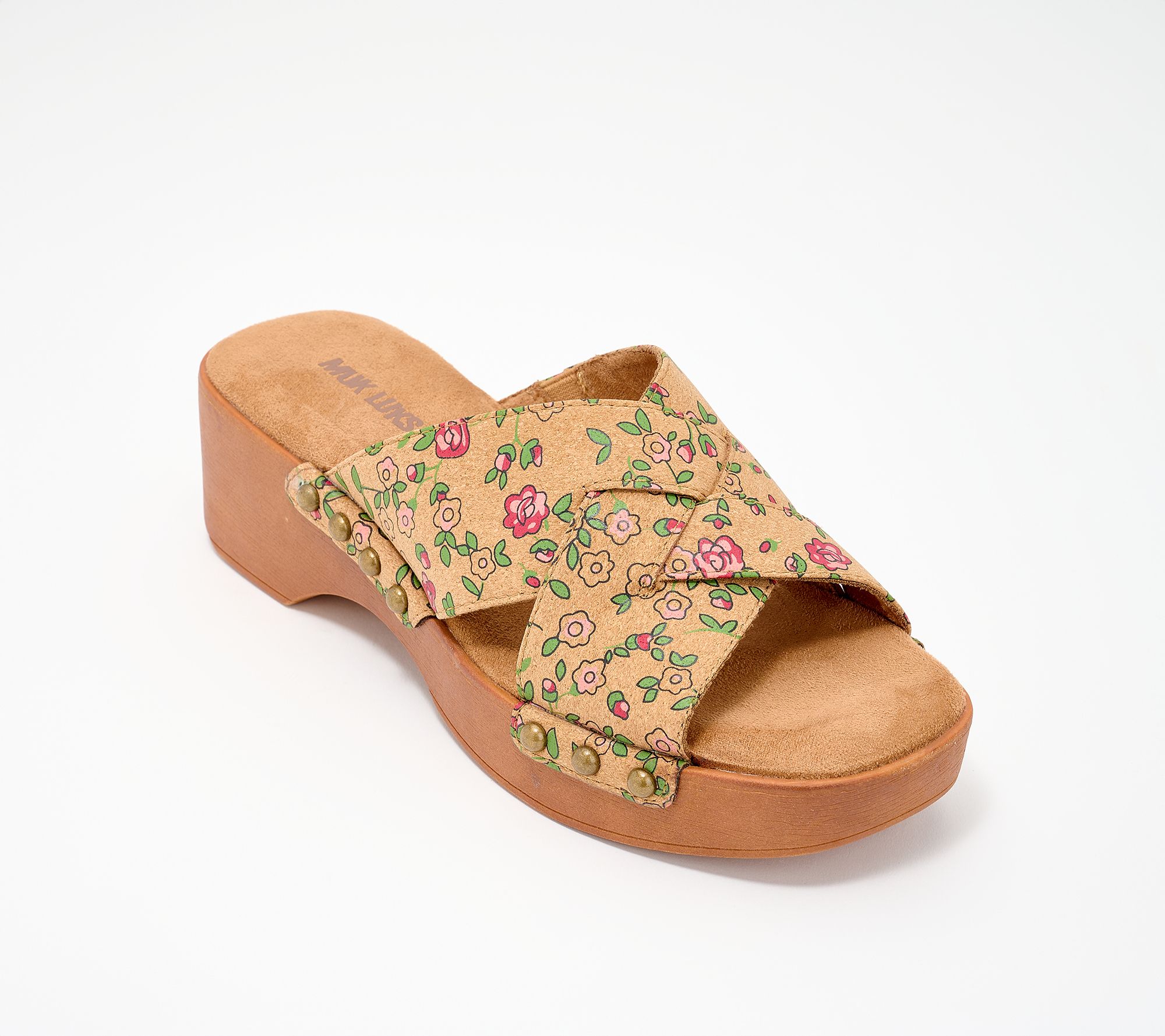 Muk Luks Criss-Cross Slide Sandals - Cadence