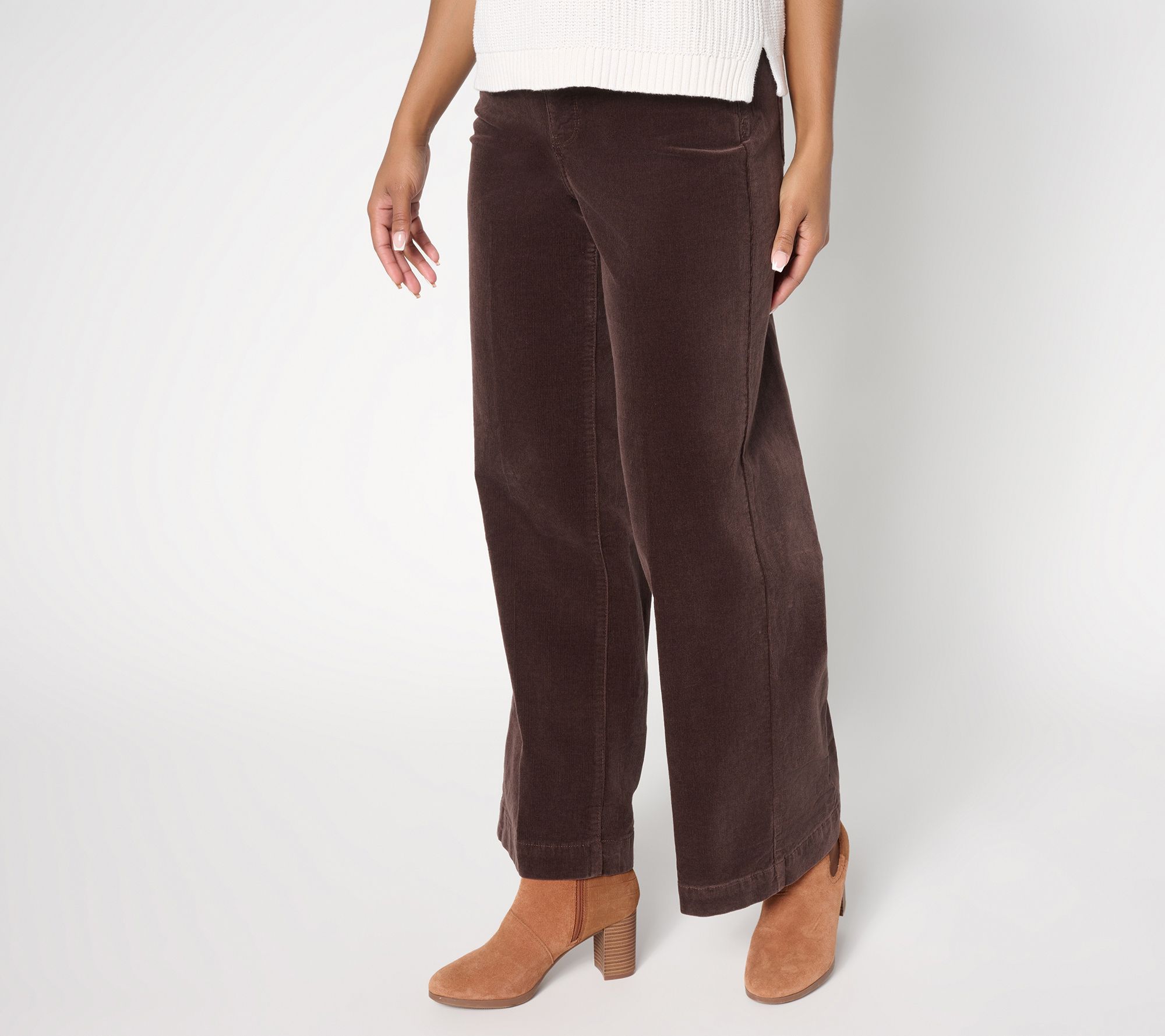 NYDJ Teresa Petite Wide-Leg Corduroy Pants
