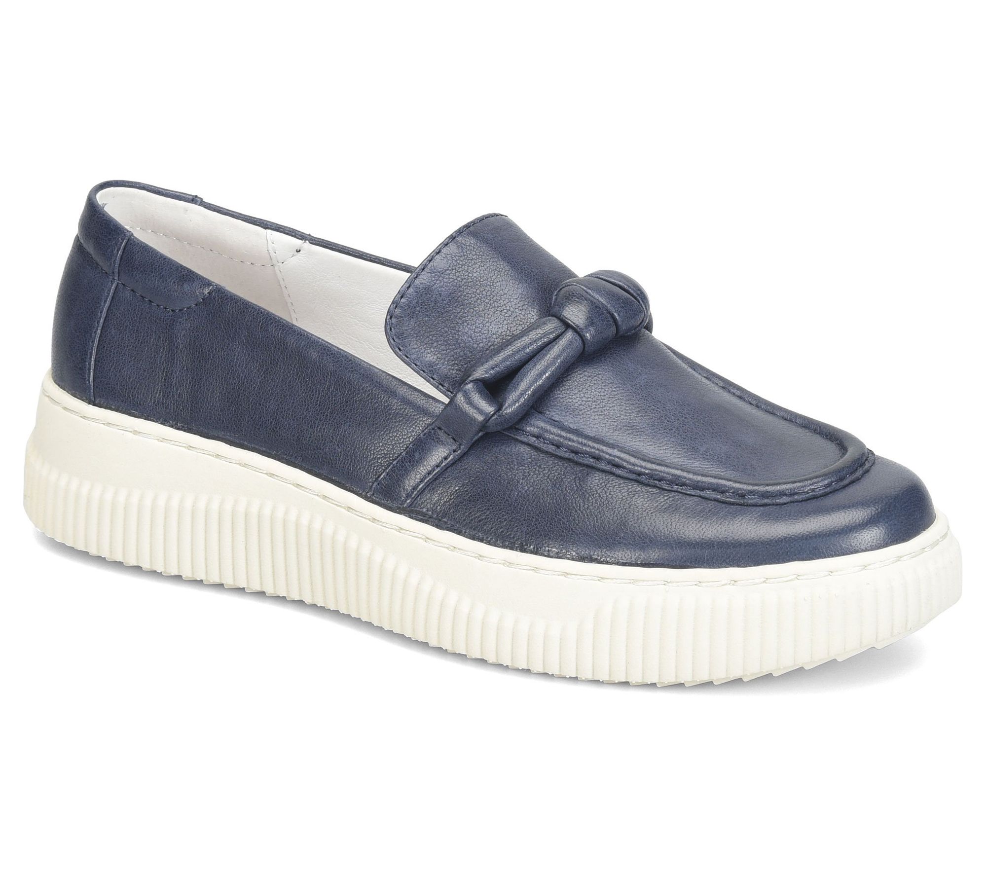 Sofft Twisted Leather Slip On Platform Sneaker- Foster