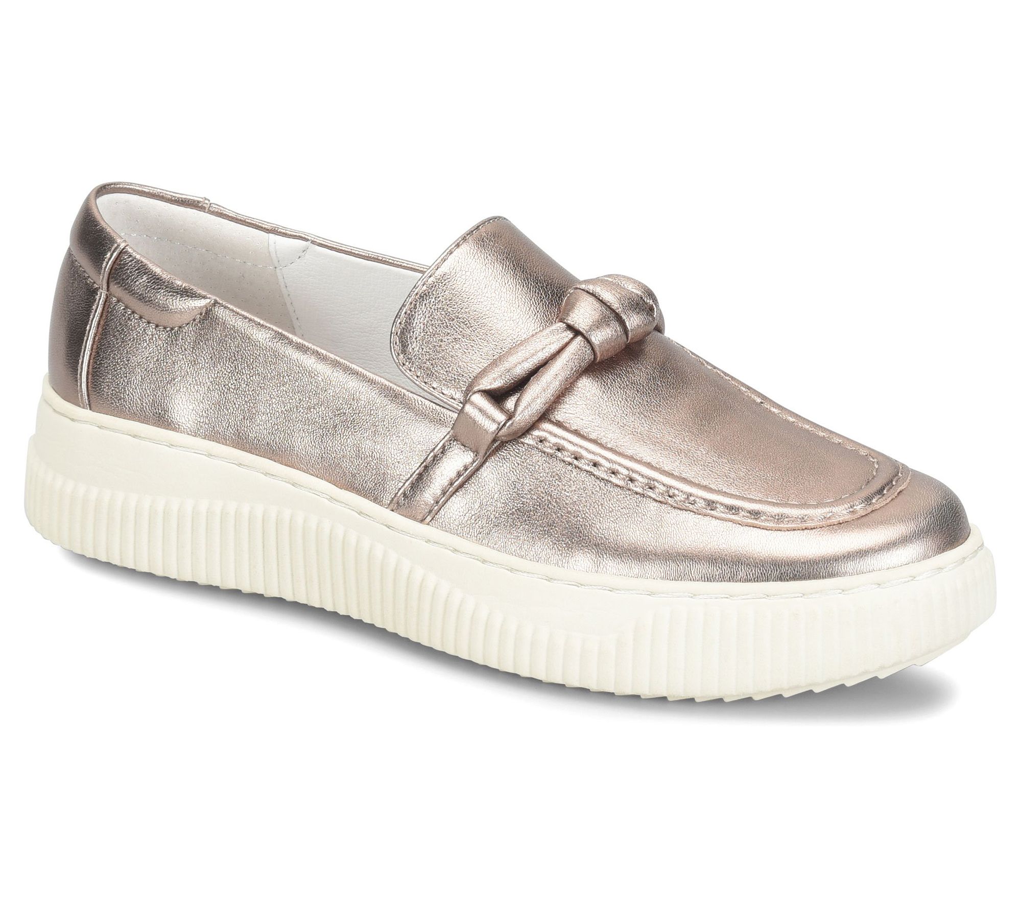 Sofft Twisted Leather Slip On Platform Sneaker- Foster
