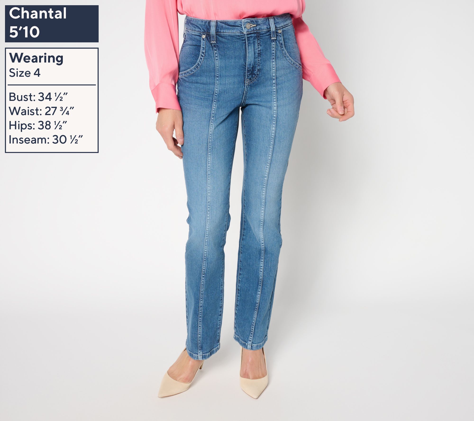 NYDJ Billie Bootcut Jeans with Front Seam Detail - QVC.com