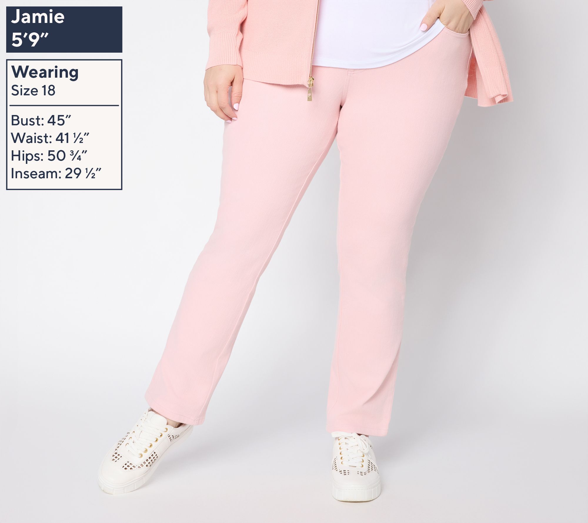 Belle by Kim Gravel Reg Flexibelle Straight-Leg BelleCurve Jean