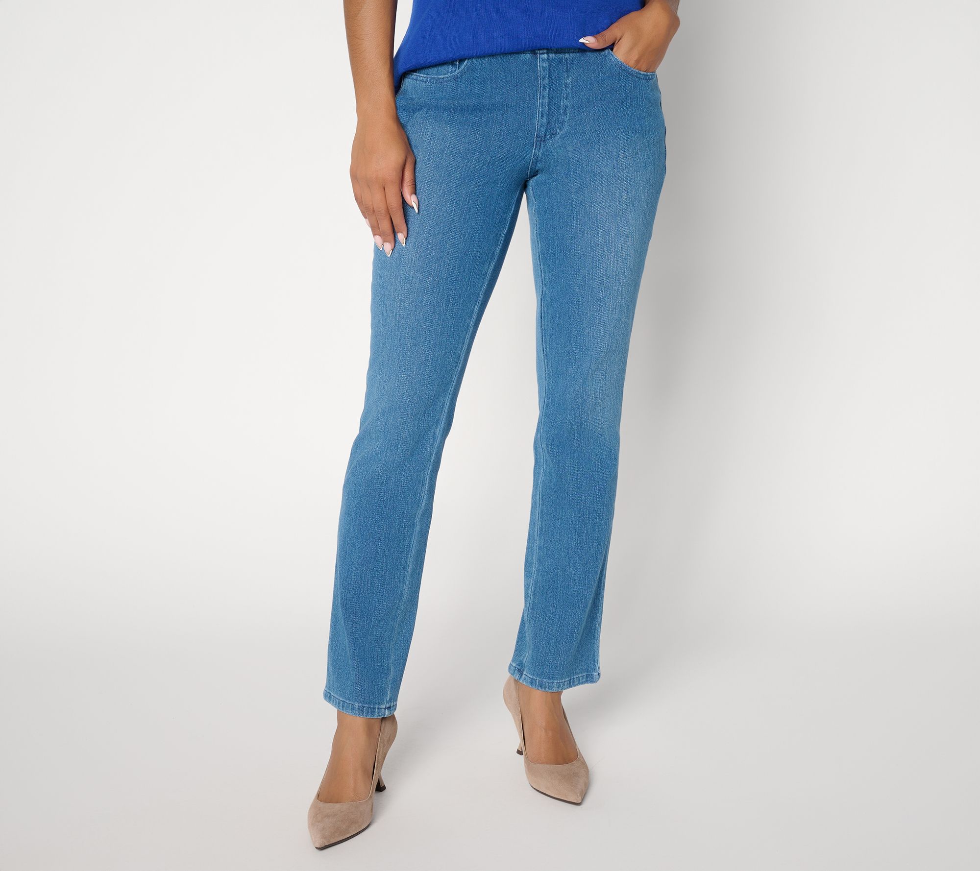Belle by Kim Gravel Reg Flexibelle Straight-Leg BelleCurve Jean