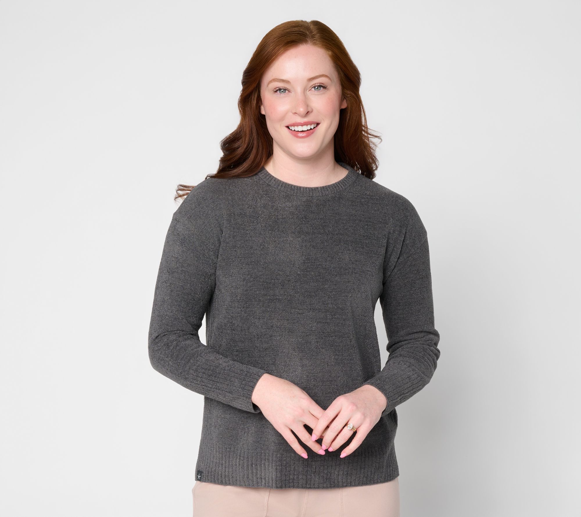 Barefoot Dreams CozyChic Ultra Lite Rib Pointelle Pullover