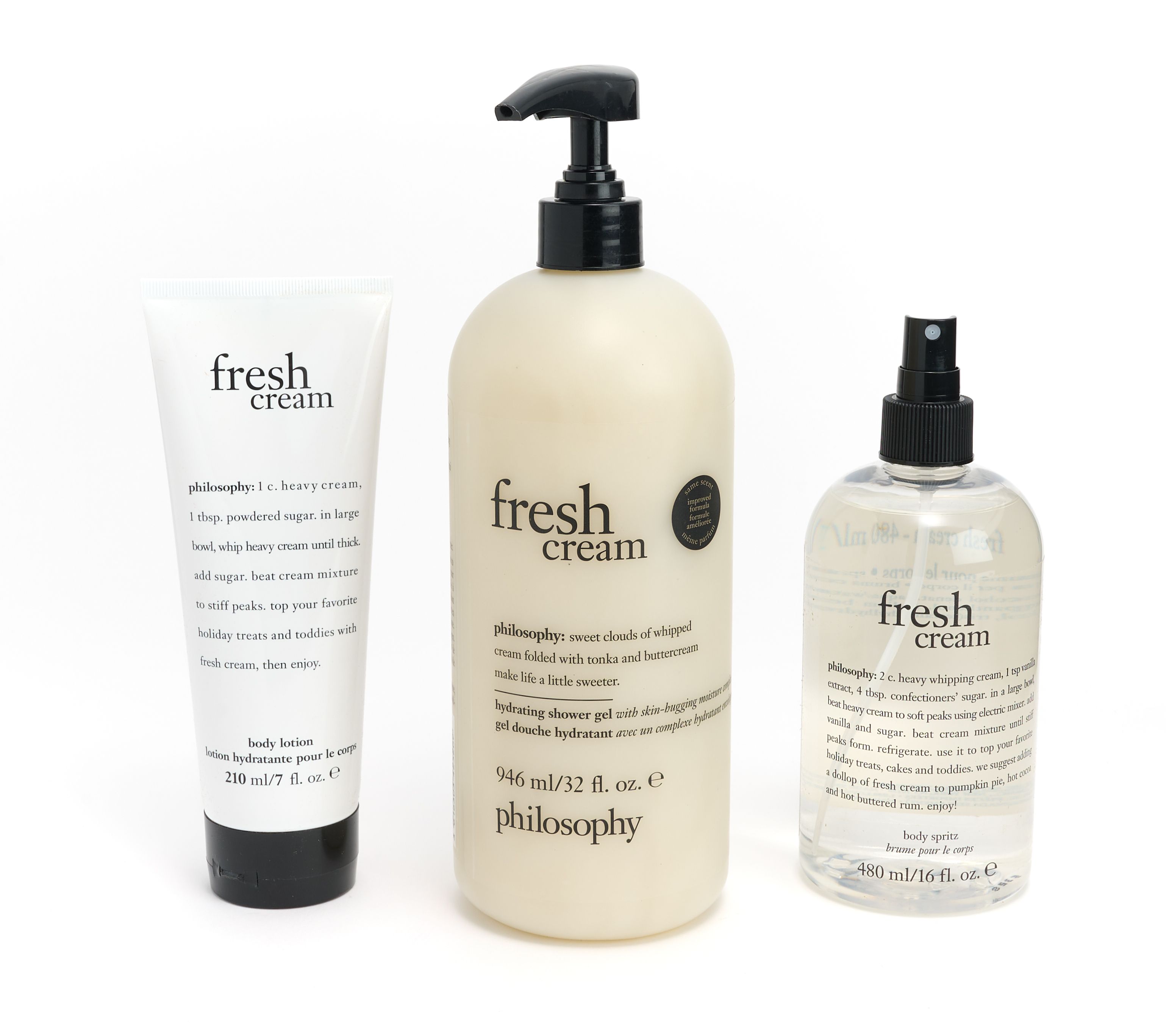 philosophy head-to-toe creamy & bright body layering 3pc collection