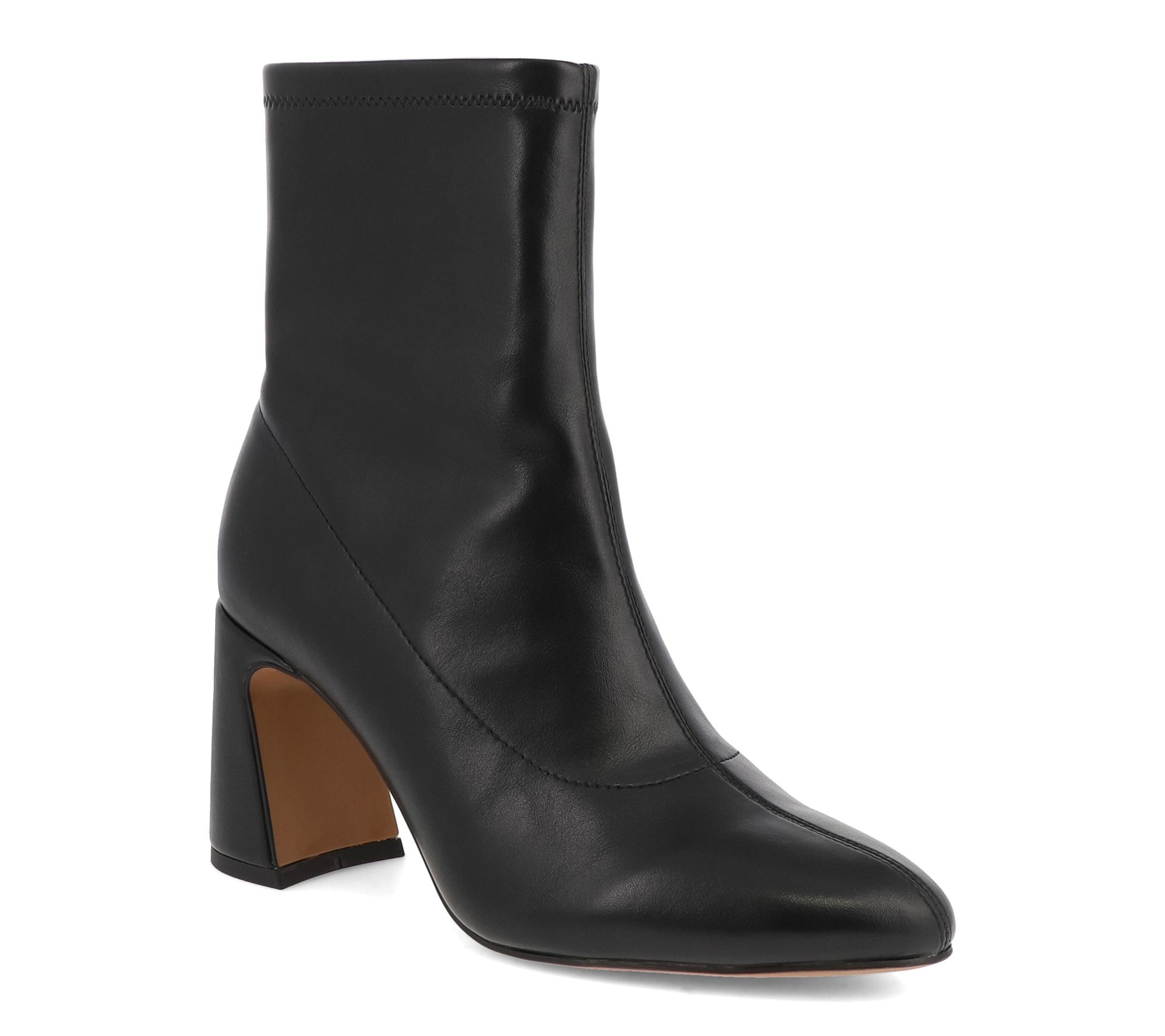 MIA Block Heel Pointed Toe Dress Booties - Thiva