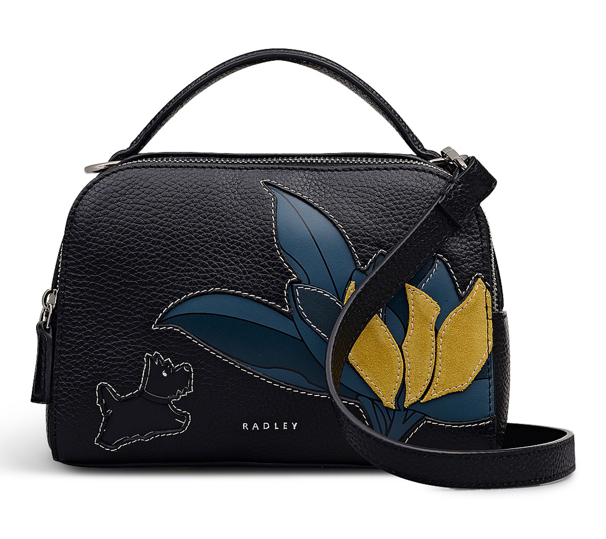 RADLEY Nature Blooms Zip Top Leather Crossbody