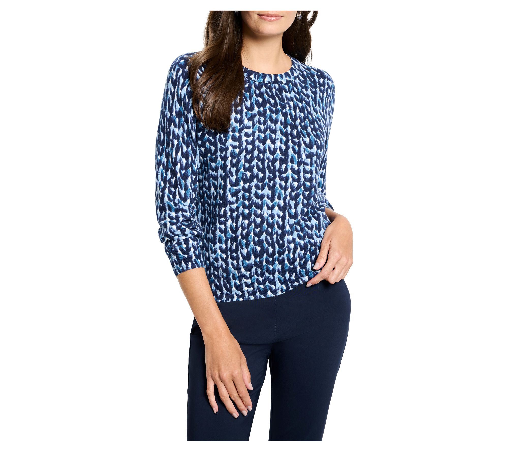 NIC+ZOE Knit Stitch Pure Cotton Sweater