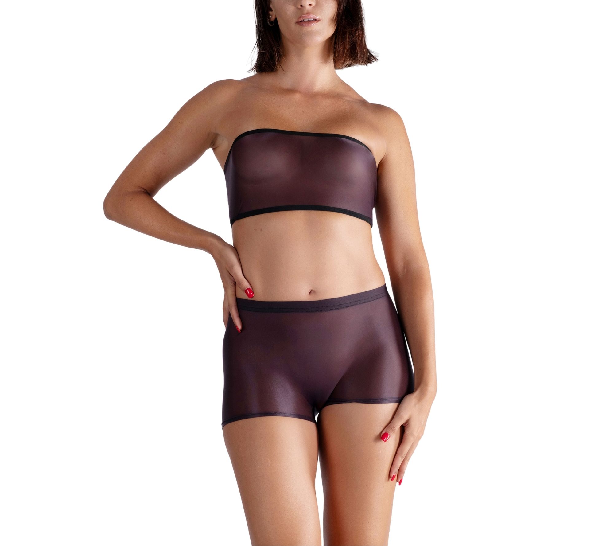 LECHERY Lustrous Sheer Boyshort Pantyhose Stockings Tights