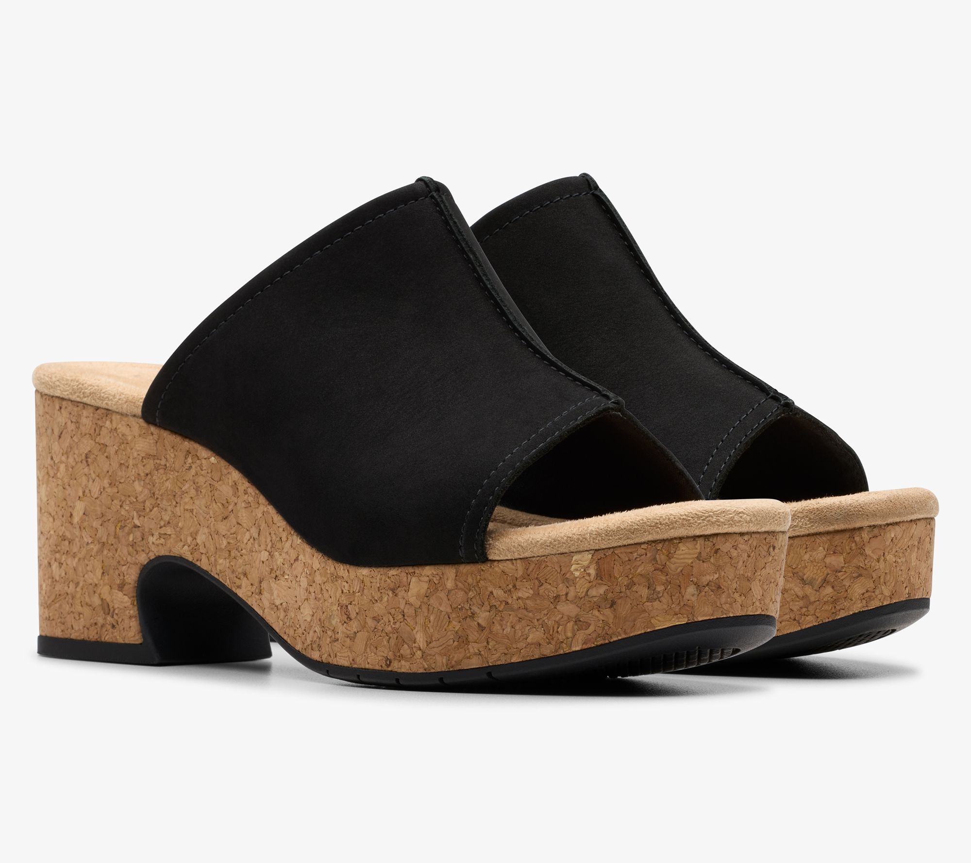 Clarks Collection Leather Wedge Sandals -Nerisa Vine