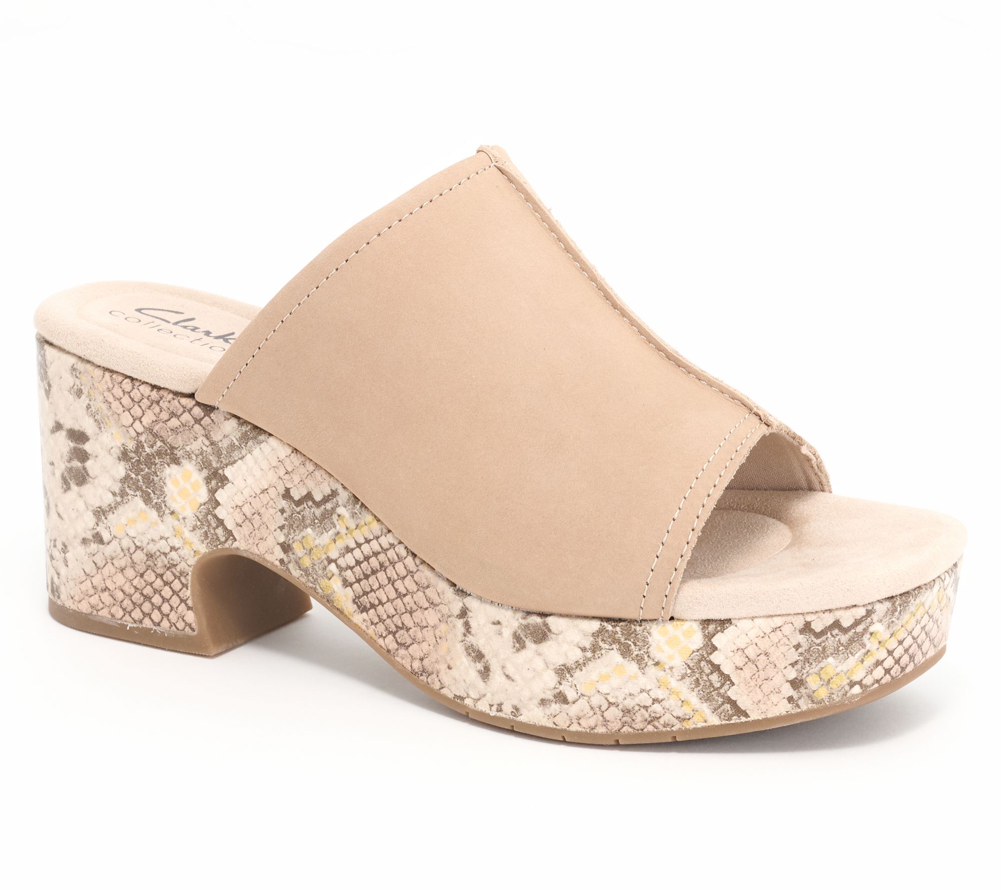 Clarks Collection Leather Wedge Sandals -Nerisa Vine