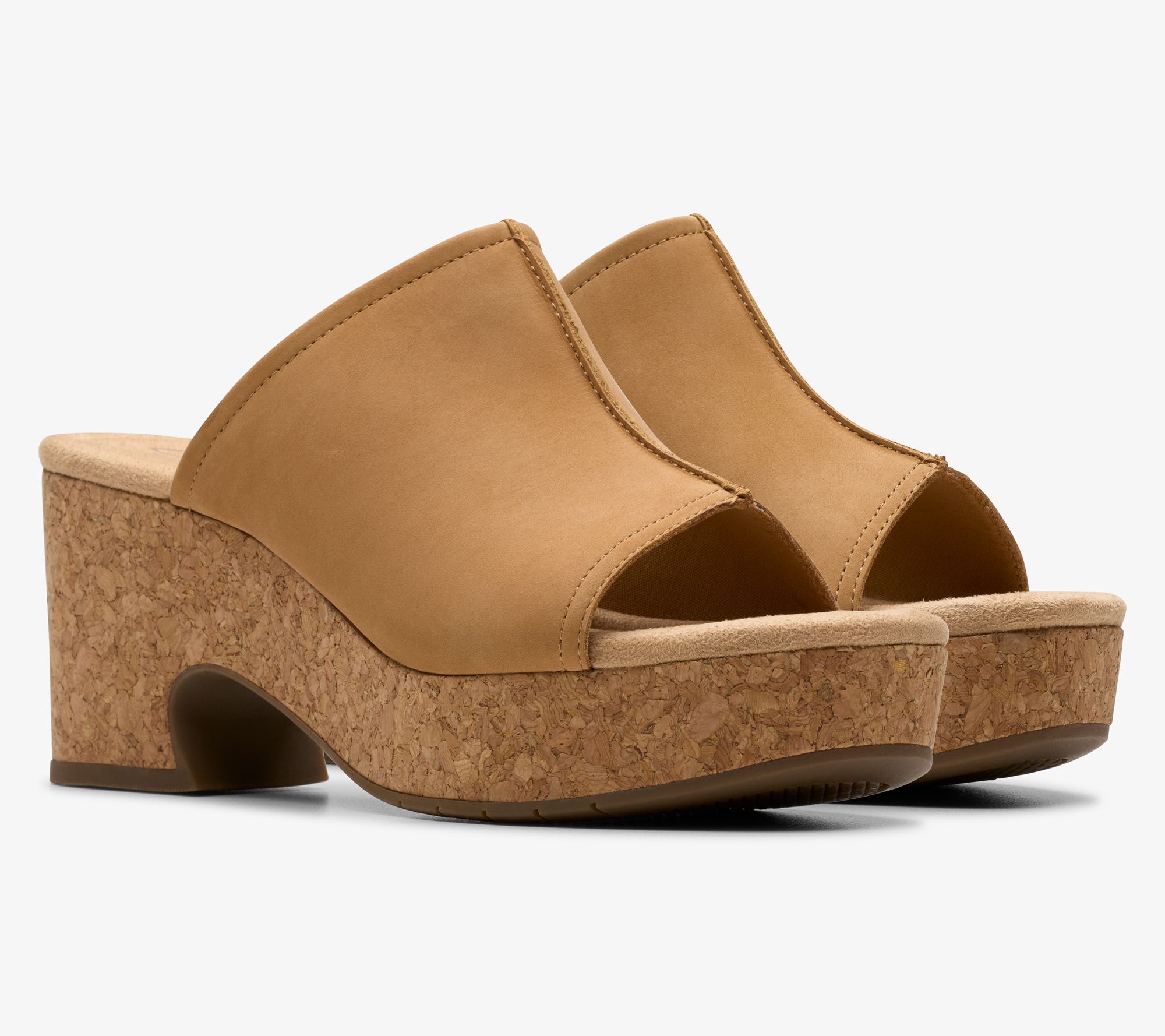 Clarks Collection Leather Wedge Sandals -Nerisa Vine