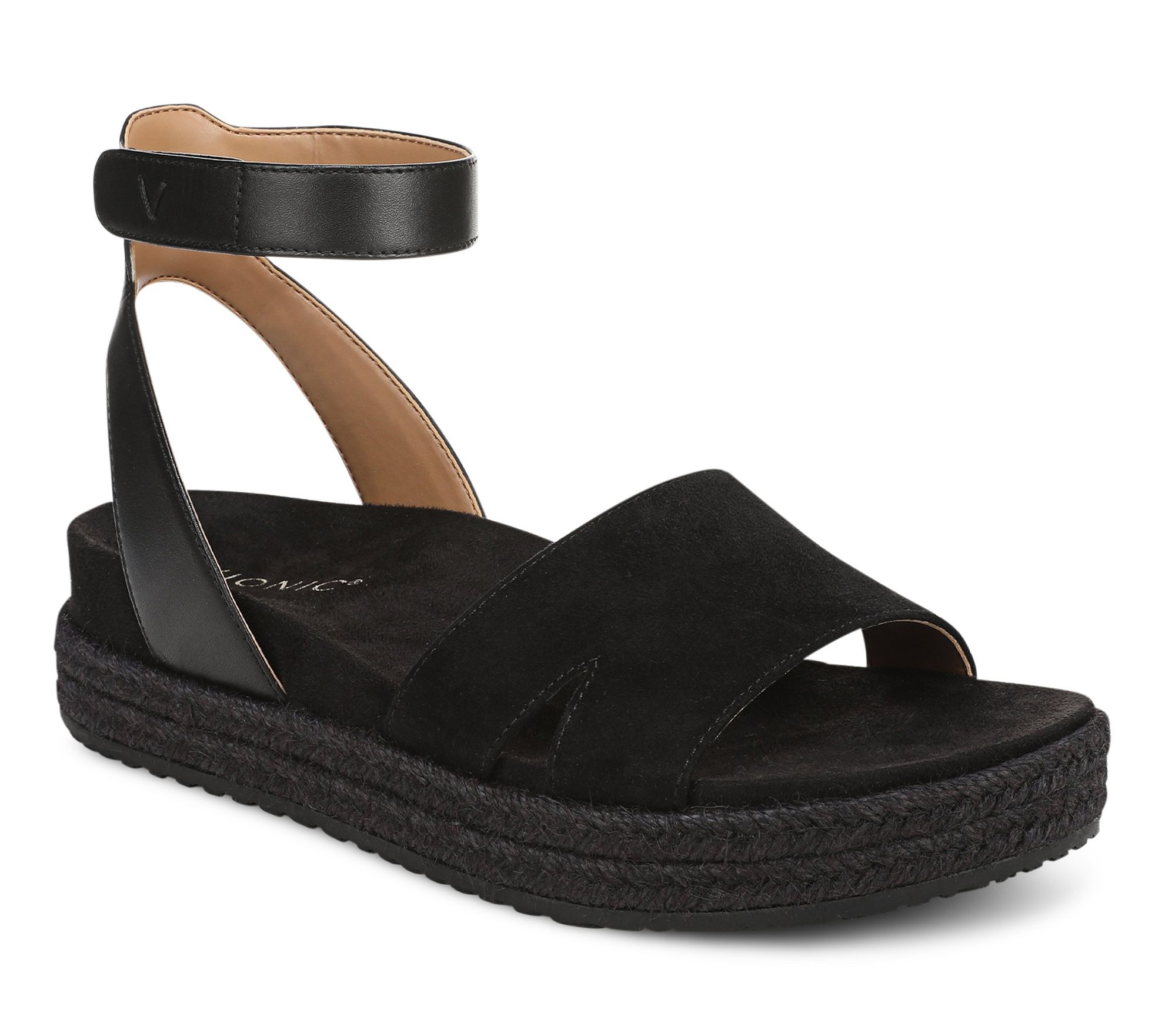 Vionic Adjustable Leather Espadrille Sandals - Yucca