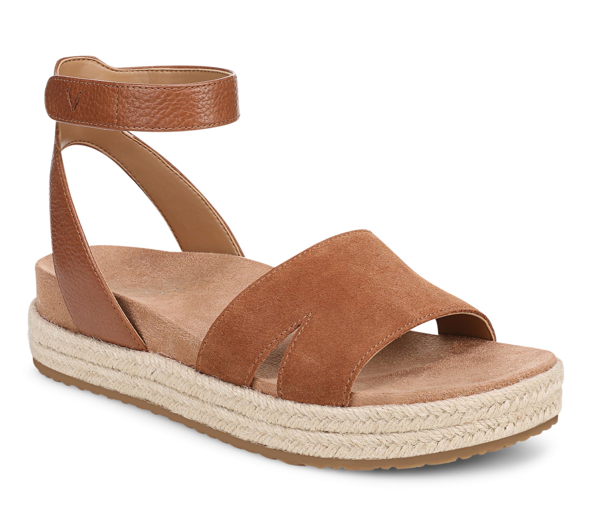 Vionic Adjustable Leather Espadrille Sandals - Yucca