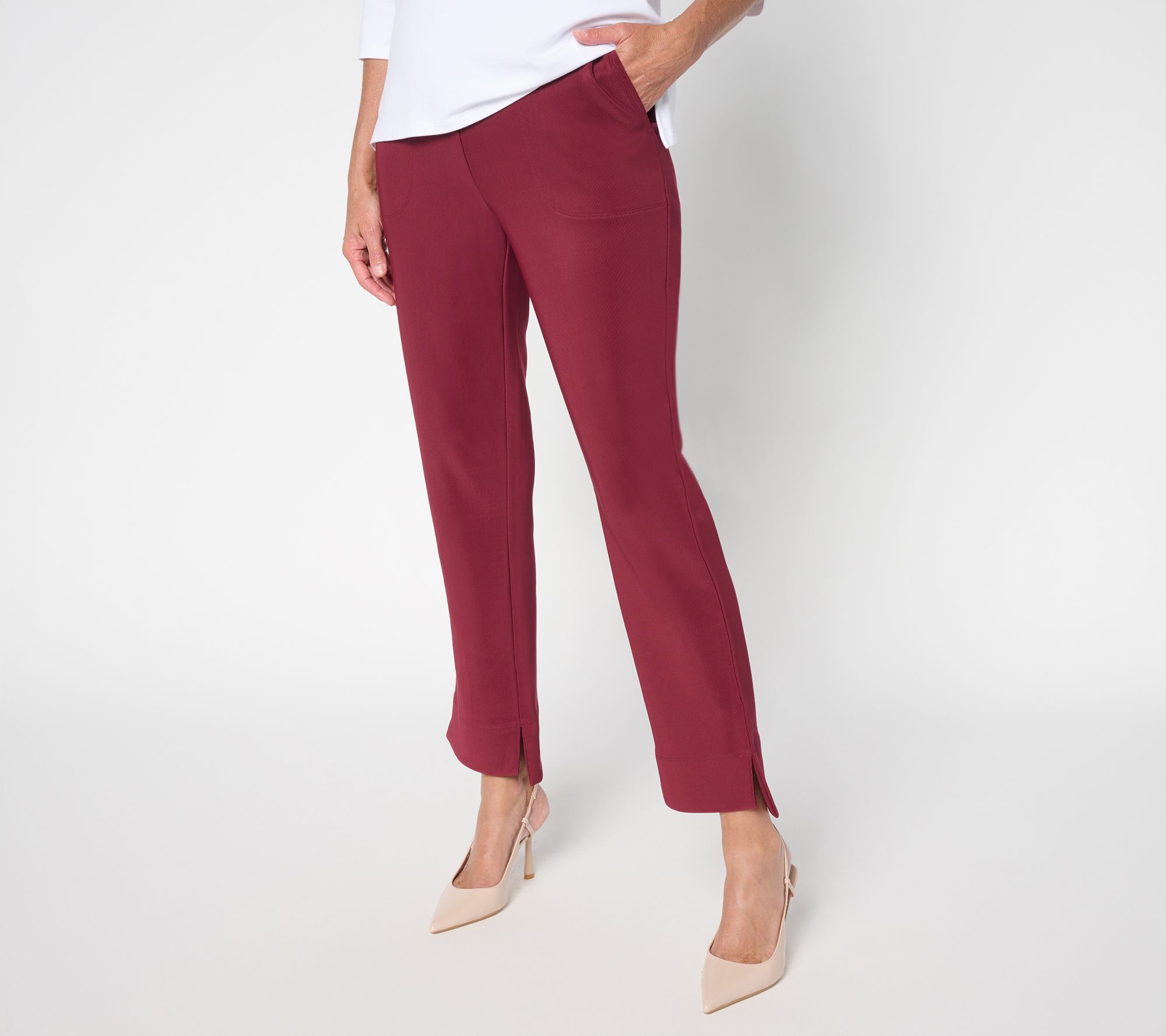 "As Is" Attitudes by Renee Euro Knit Straight Leg Ankle Pants