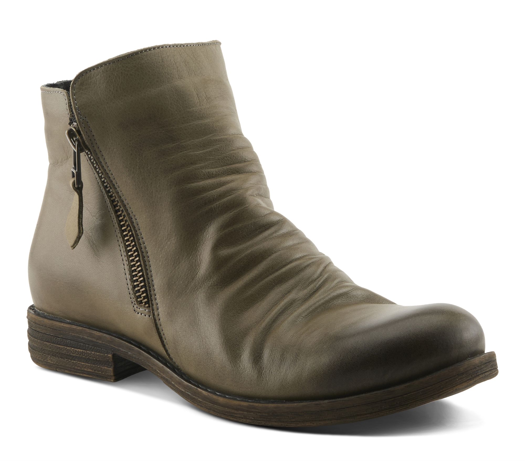 Spring Step Leather Booties - Marquis