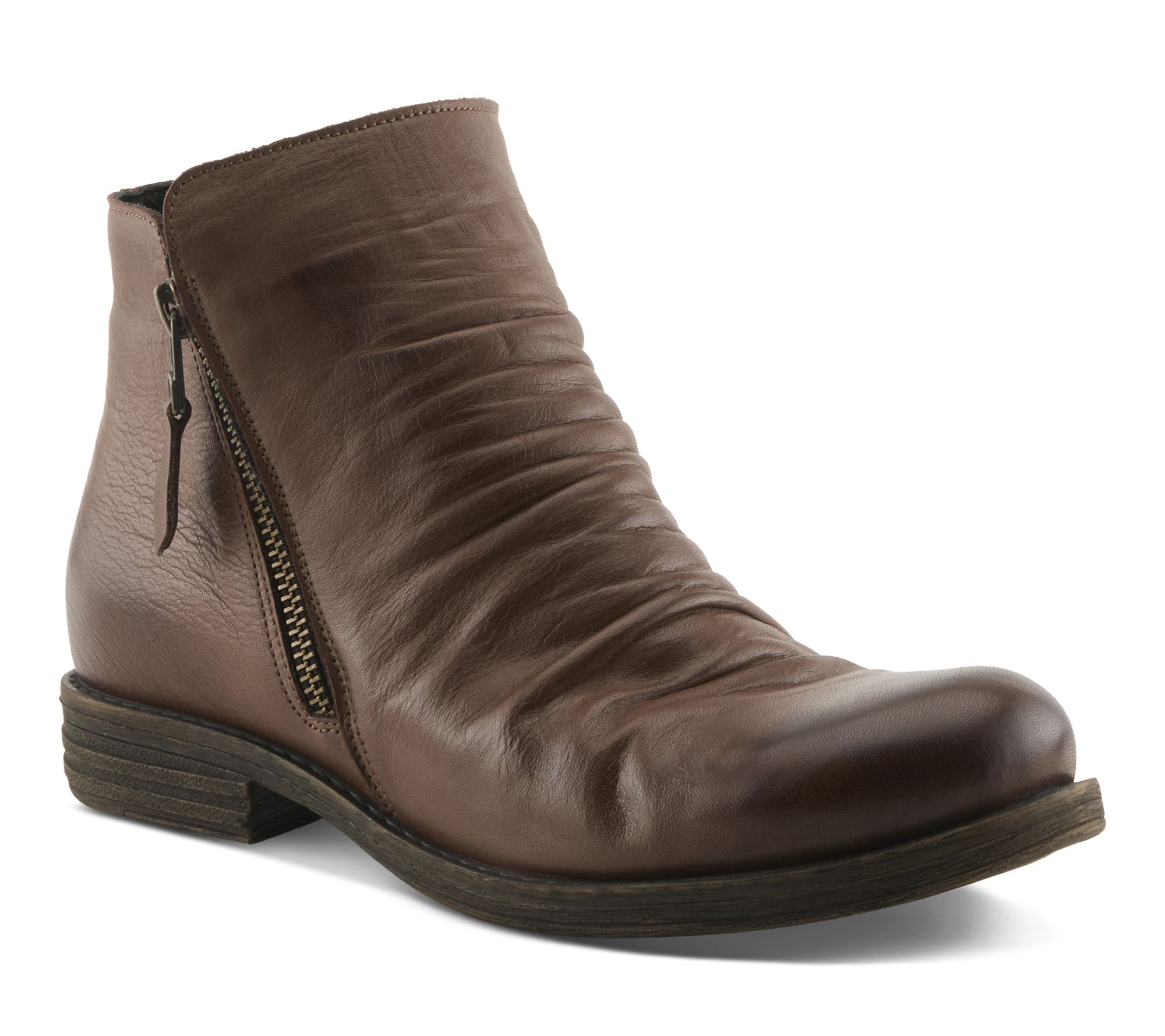 Spring Step Leather Booties - Marquis