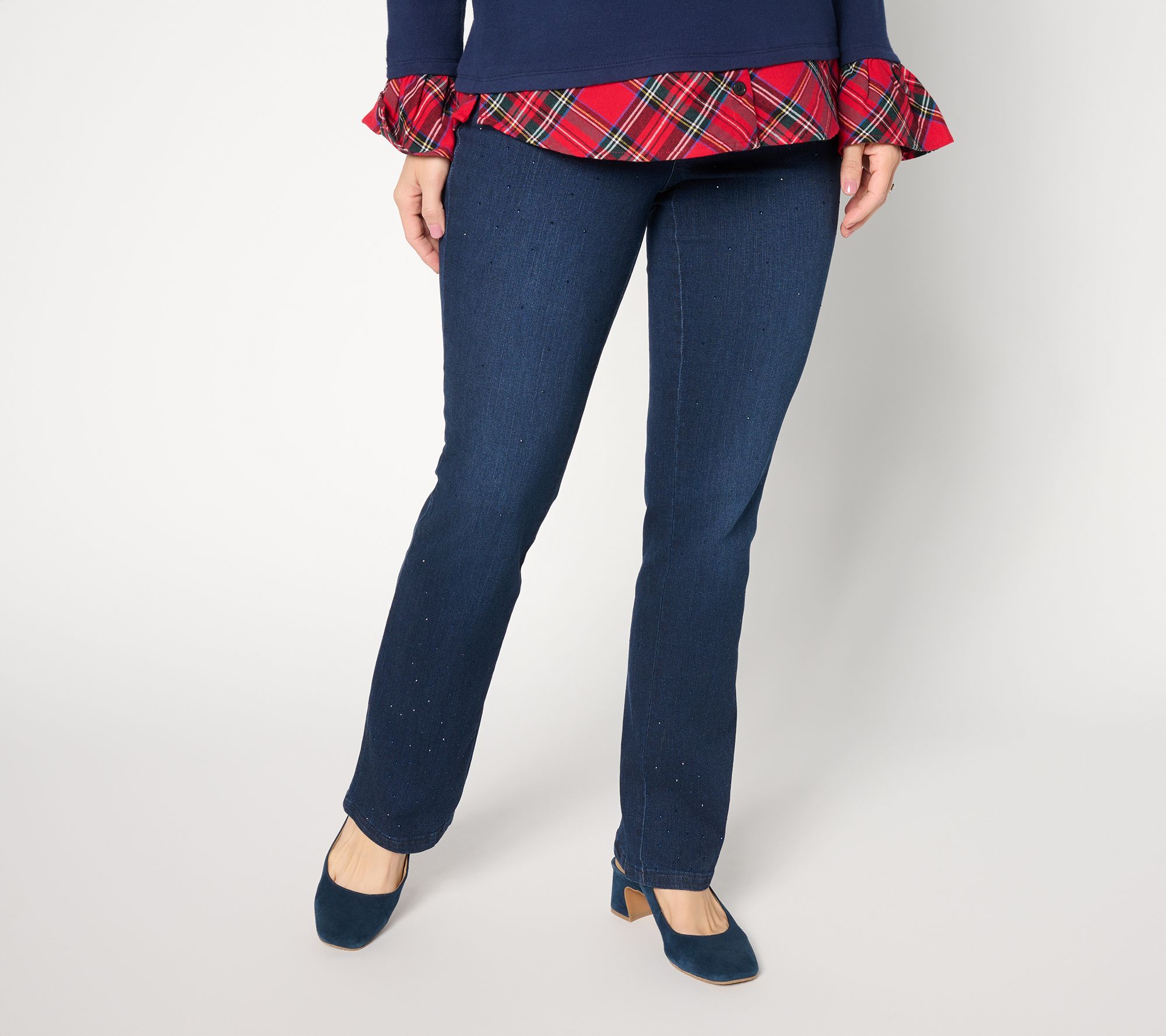 "As Is" Belle by Kim Gravel Reg TripleLuxe Denim Tonal Twinkle Jean