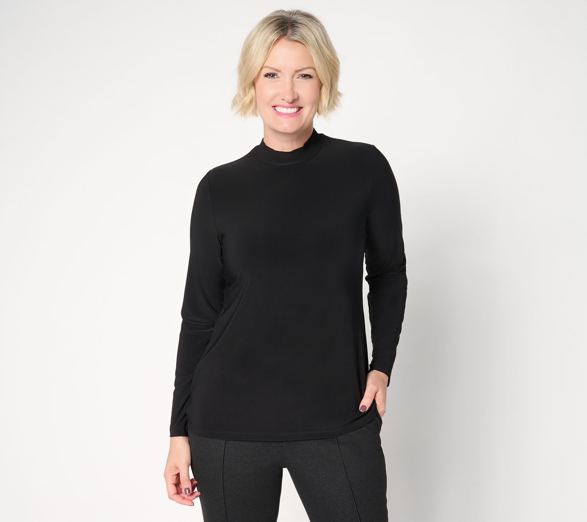 "As Is" Dennis Basso Italia Knit Long Sleeve Top